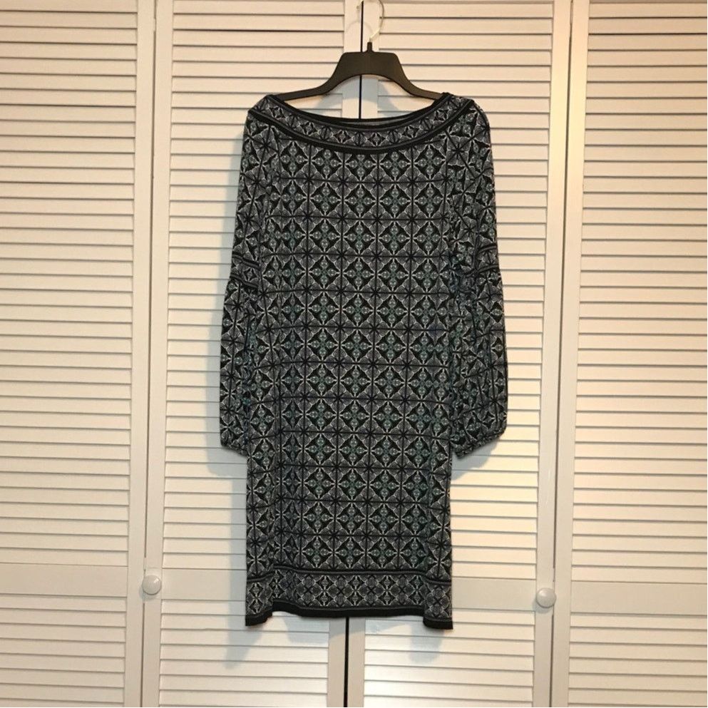 Other Charter Club Geometric Midi Shift Dress Black White M Size M / US 6-8 / IT 42-44 - 1 Thumbnail