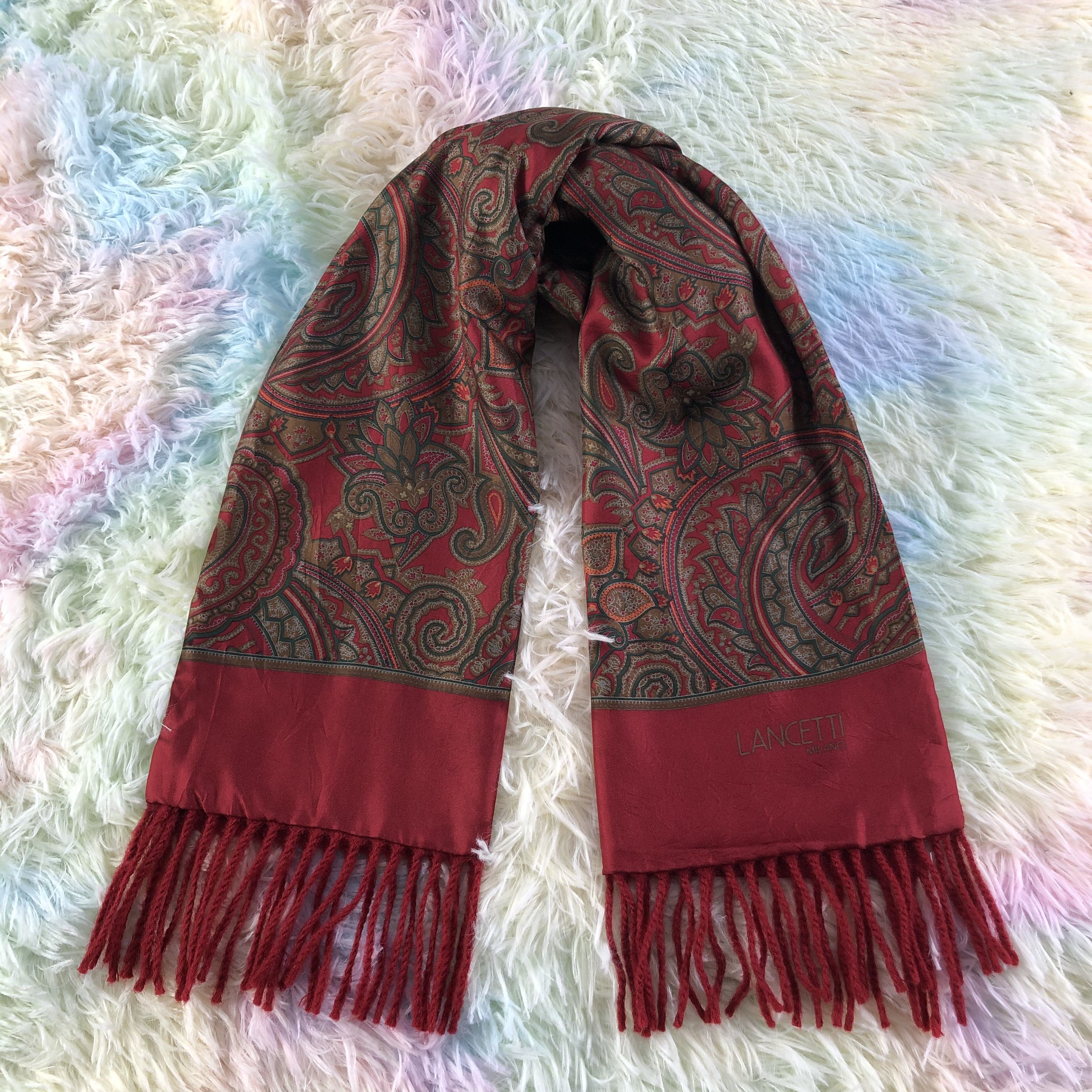 Lui di Lancetti Lancetti Silk Scarf / Muffler / Neckwear - KM348 Size ONE SIZE - 1 Thumbnail