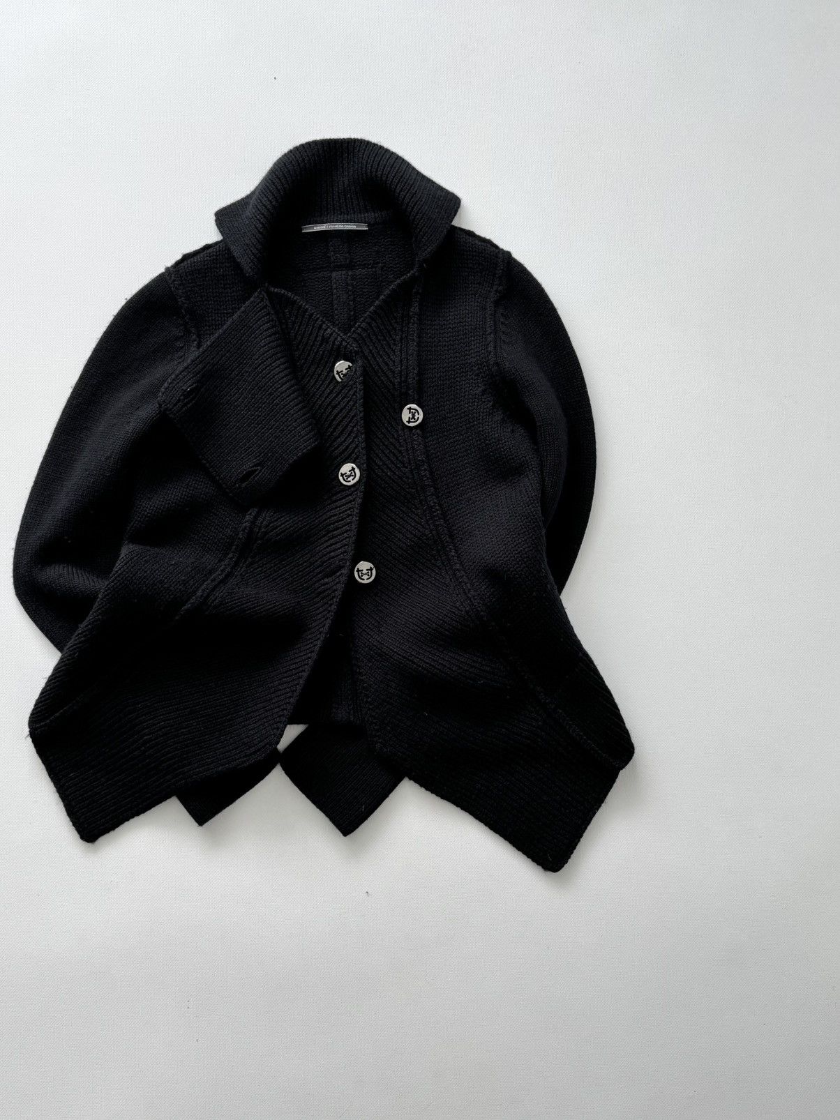 Marithe + Francois Girbaud Women's Marithe Francois Girbaud Black Wool Knit Sweater Size M / US 6-8 / IT 42-44 - 2 Thumbnail