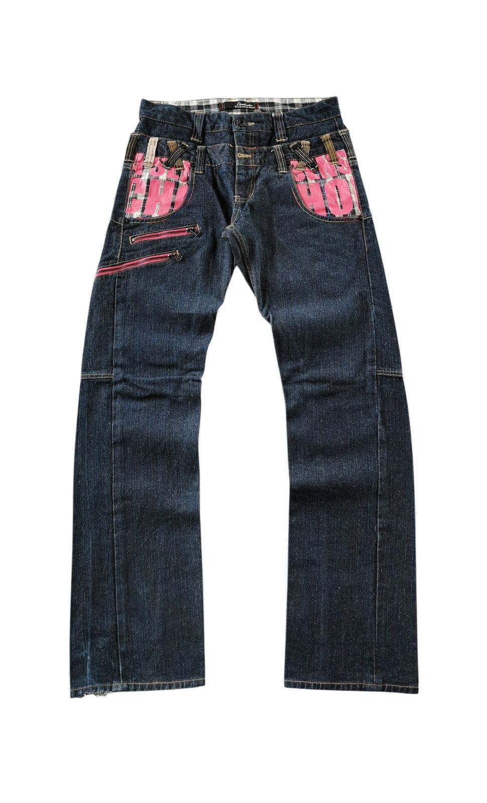 Hysteric Glamour Double Dominate Jeans Sensho Graphic Zip Rare Japanese Denim Size US 31 - 2 Thumbnail