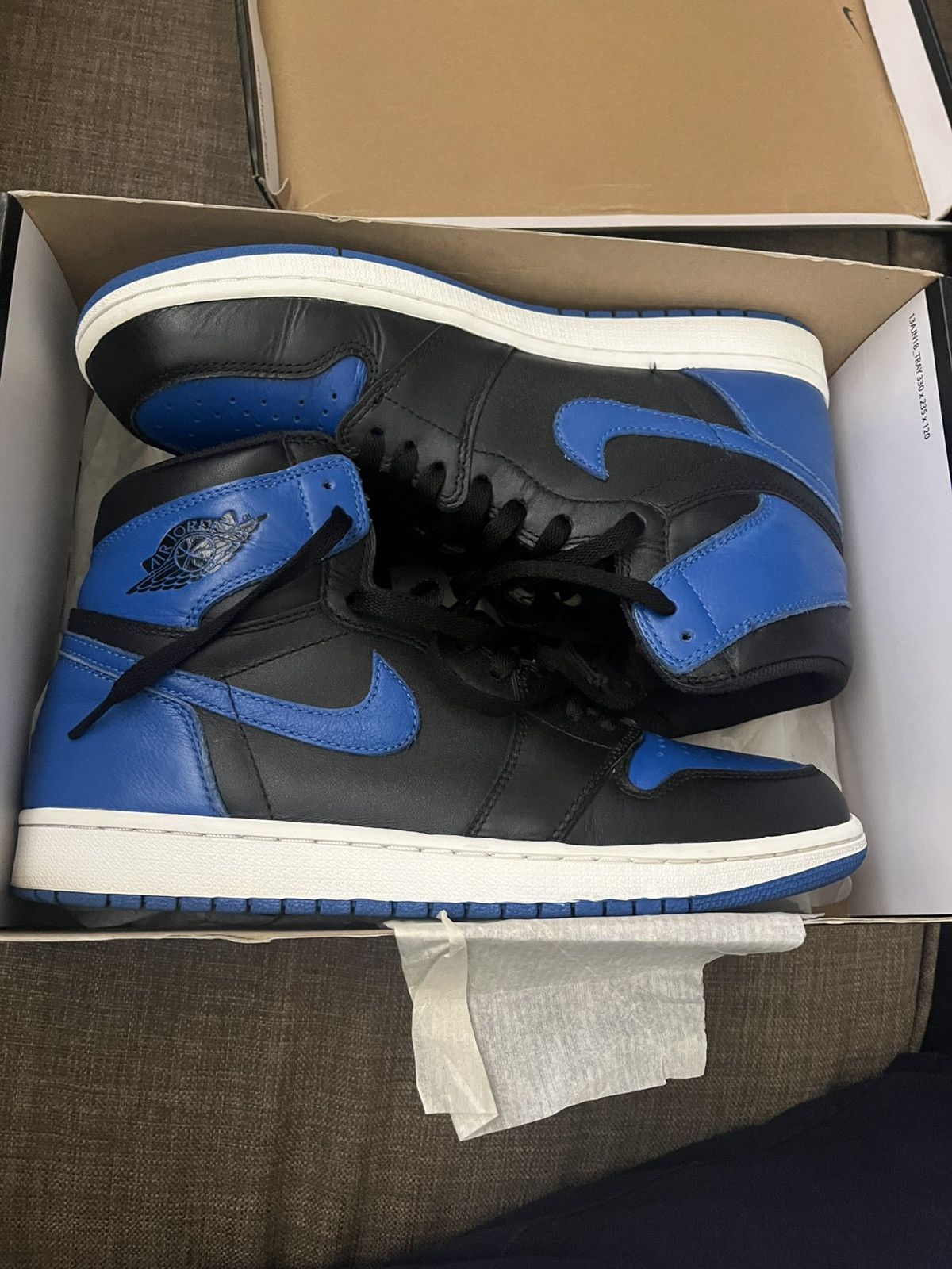 Jordan Brand Jordan 1 retro black / royal / white Size US 11 / EU 44 - 3 Thumbnail