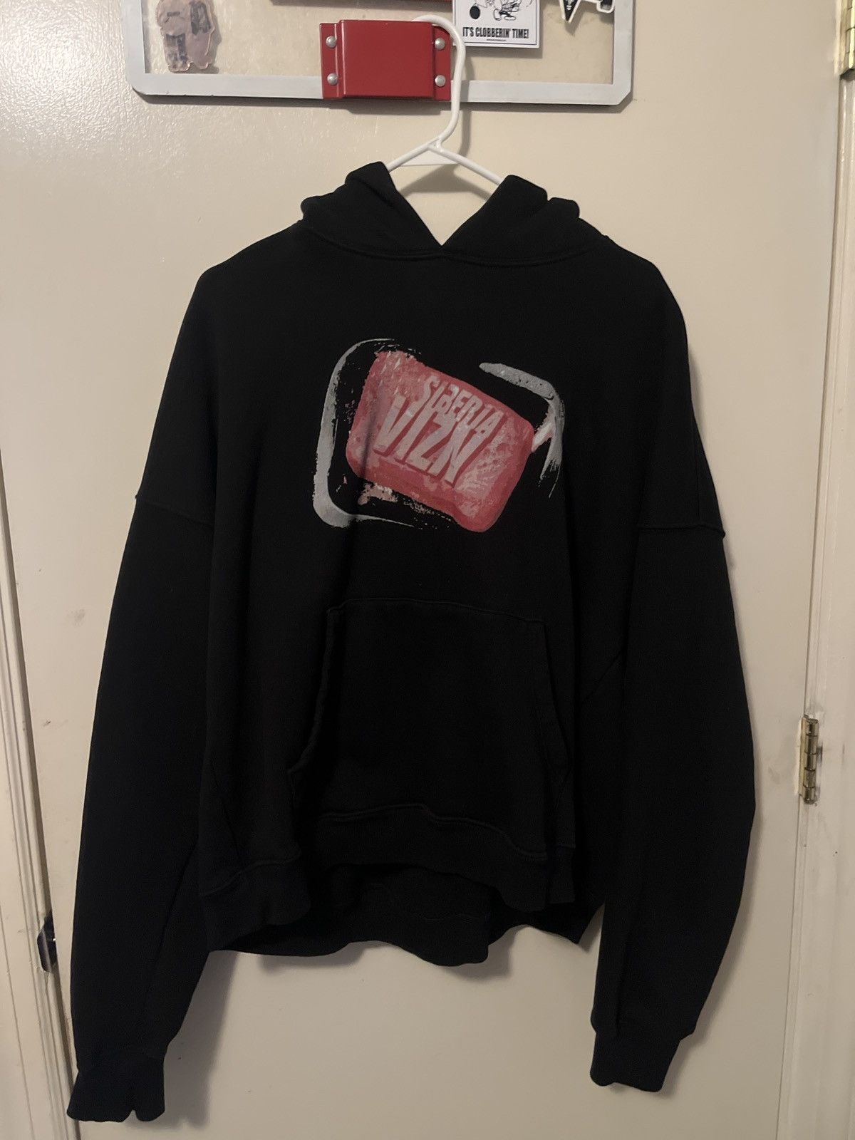 image of Siberia Hills X Joy Vizn Hoodie in Black, Men's (Size Large)