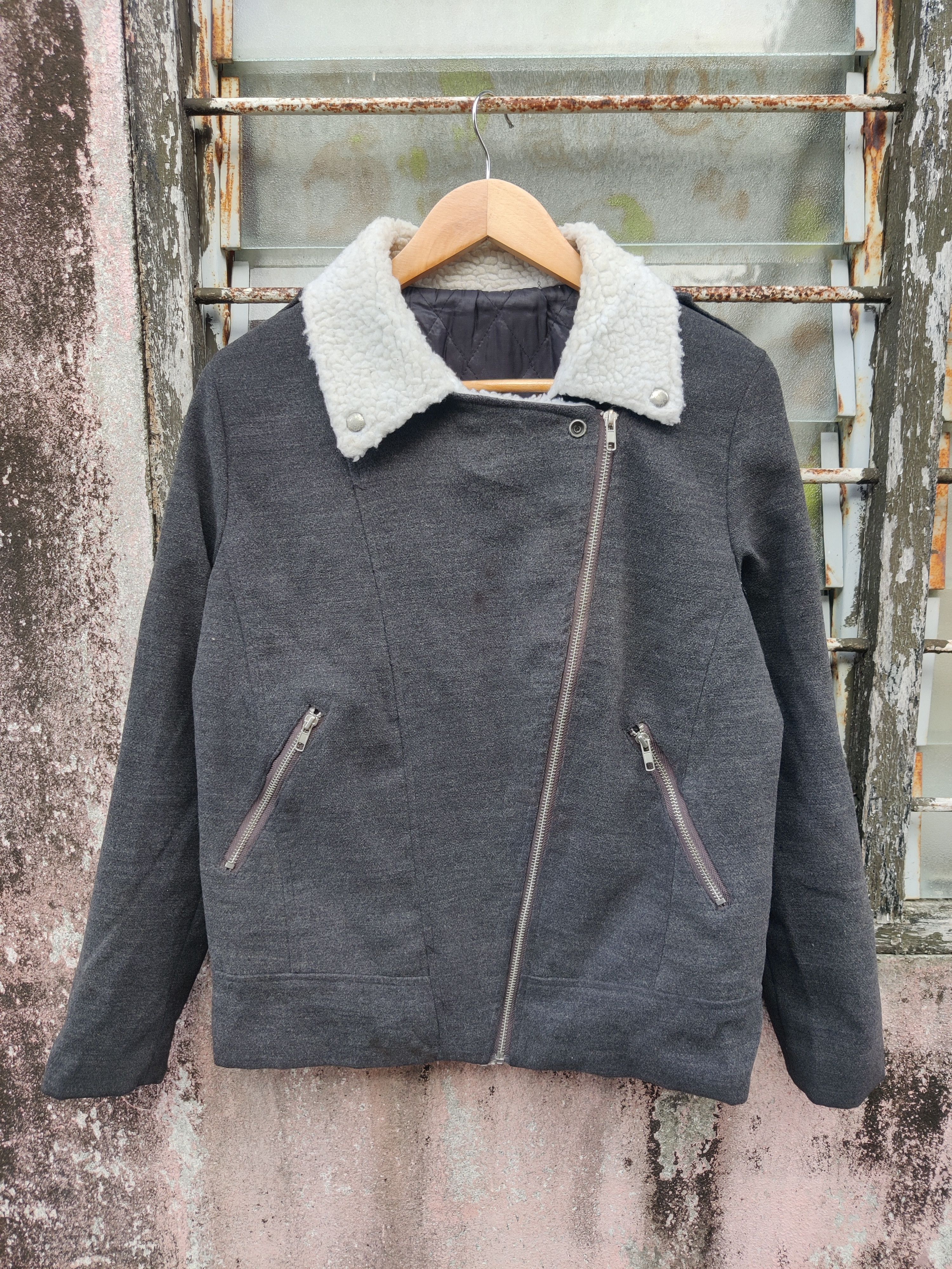 Japanese Brand Vintage Distressed Double Coller Punk Faux Fur Jacket Size US S / EU 44-46 / 1 - 5 Thumbnail