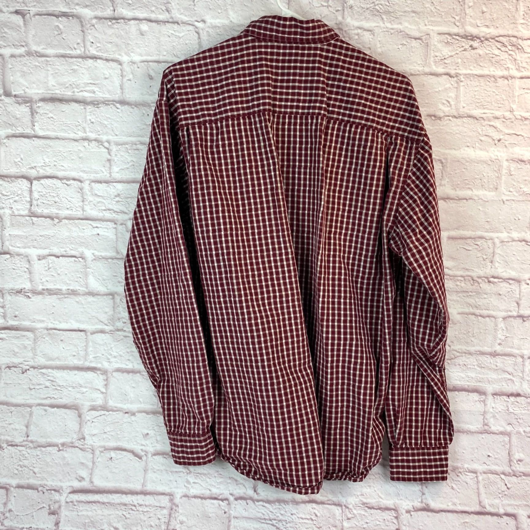 Wrangler Wrangler Shirt Mens Plaid Button-Up Long Sleeve Red 100% Cotton Western Cowboy Large Regular Size US L / EU 52-54 / 3 - 5 Thumbnail