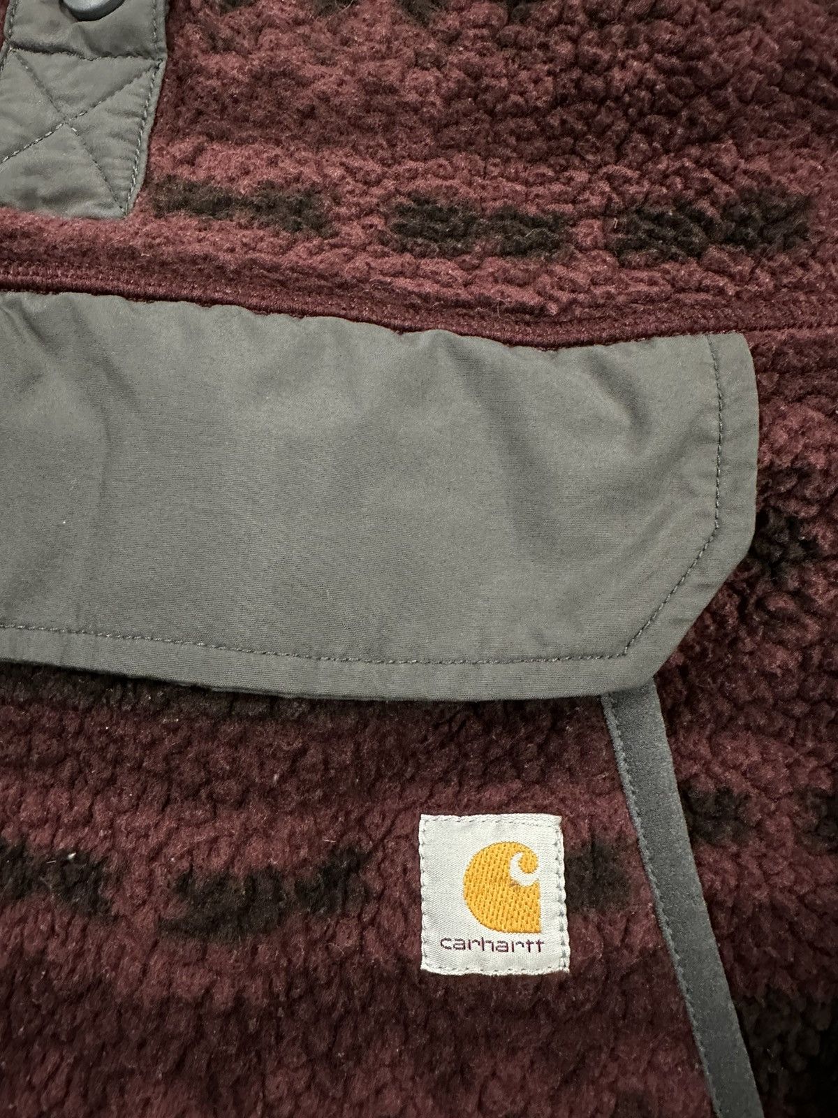 Carhartt Crazy Y2K Carhartt Navajo Print Snap T Deep Pile Fleece Size XS / US 0-2 / IT 36-38 - 5 Thumbnail