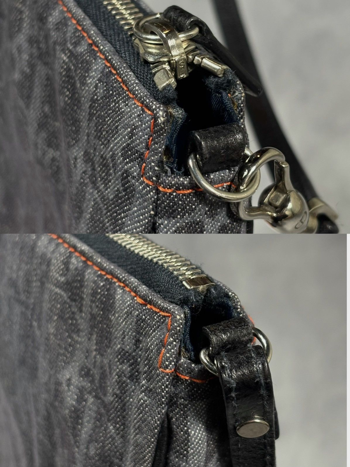 Dior RARE DIOR BY GALLIANO 2005 Trotter Denim Saddle Bag Size ONE SIZE - 21 Thumbnail