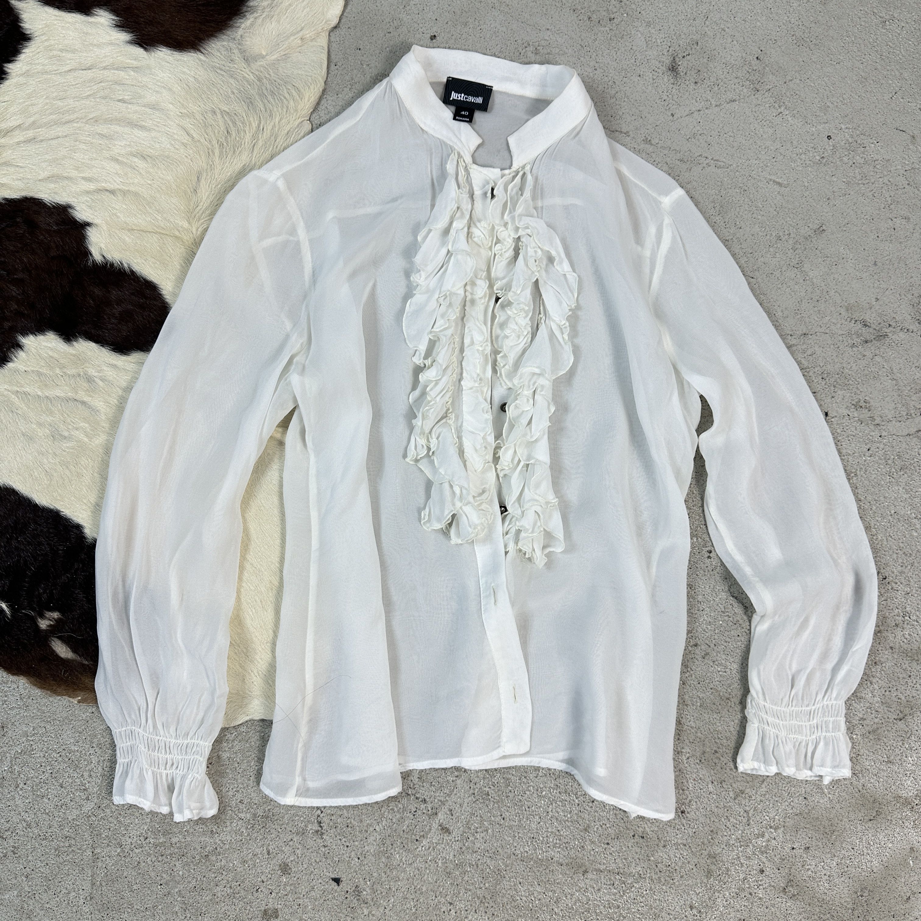 Just Cavalli × Vintage Vintage Ruffled Cavalli Size M / US 6-8 / IT 42-44 - 3 Thumbnail