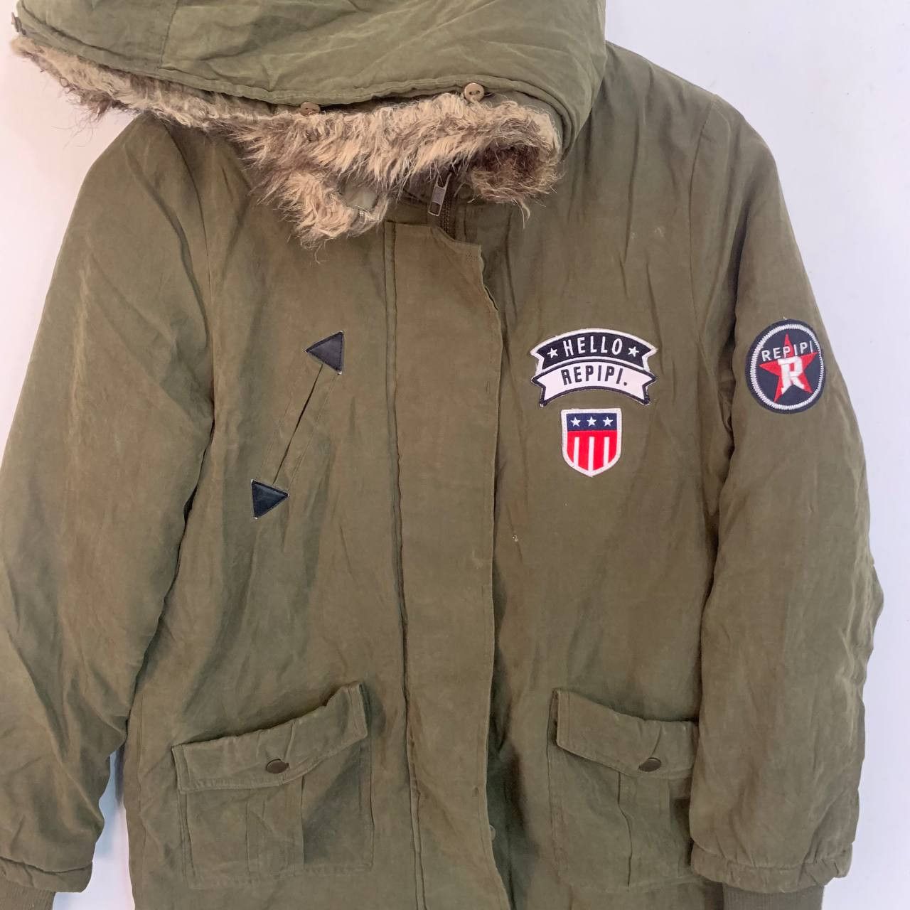 Designer Repipi Armario Long Sweater Jacket Army Style XS Size US XS / EU 42 / 0 - 7 Thumbnail