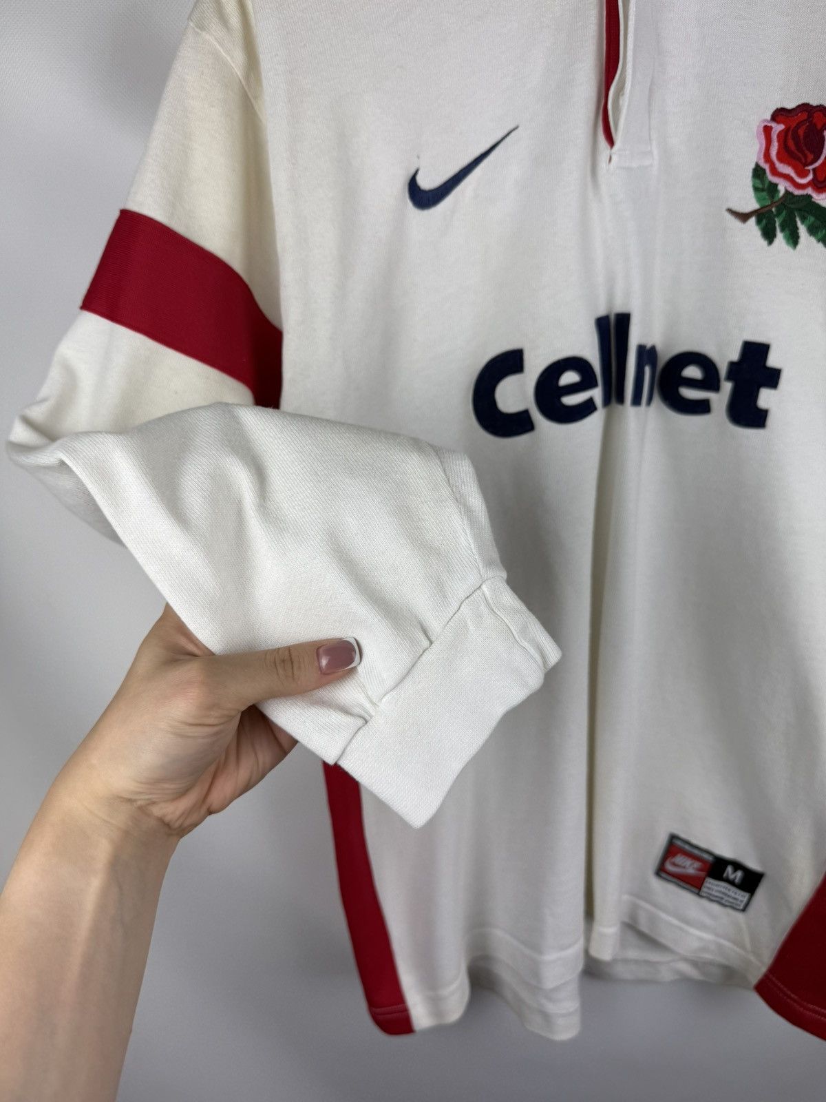 Nike Vintage 1997-99 Nike England Cellnet Long Sleeve Rugby Shirt Size US M / EU 48-50 / 2 - 8 Thumbnail