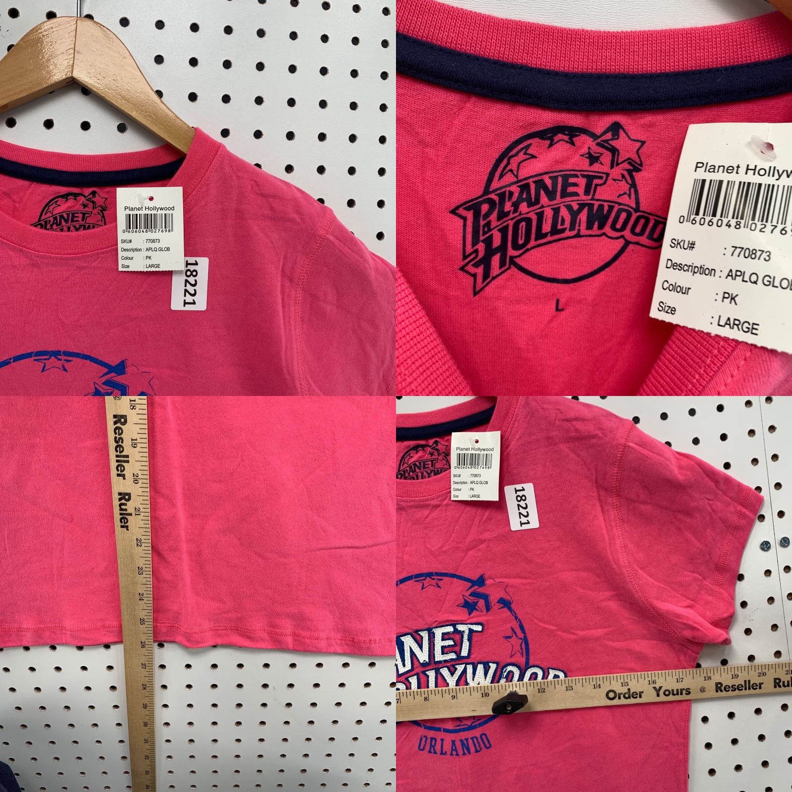 Planet Hollywood VINTAGE Planet Hollywood T-Shirt Women Large Pink Cap Sleeve Short Sleeve NWT Size L / US 10 / IT 46 - 8 Thumbnail