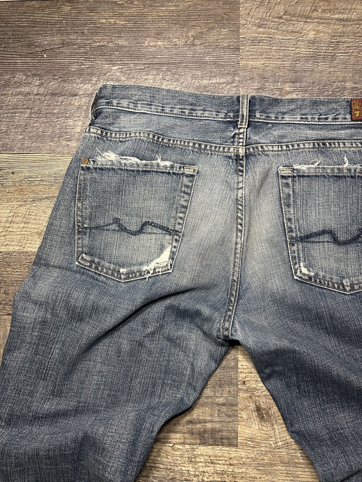 Other Vintage y2k Distressed Jeans - Raw Hem & Ripped Accents Size US 32 / EU 48 - 11 Thumbnail