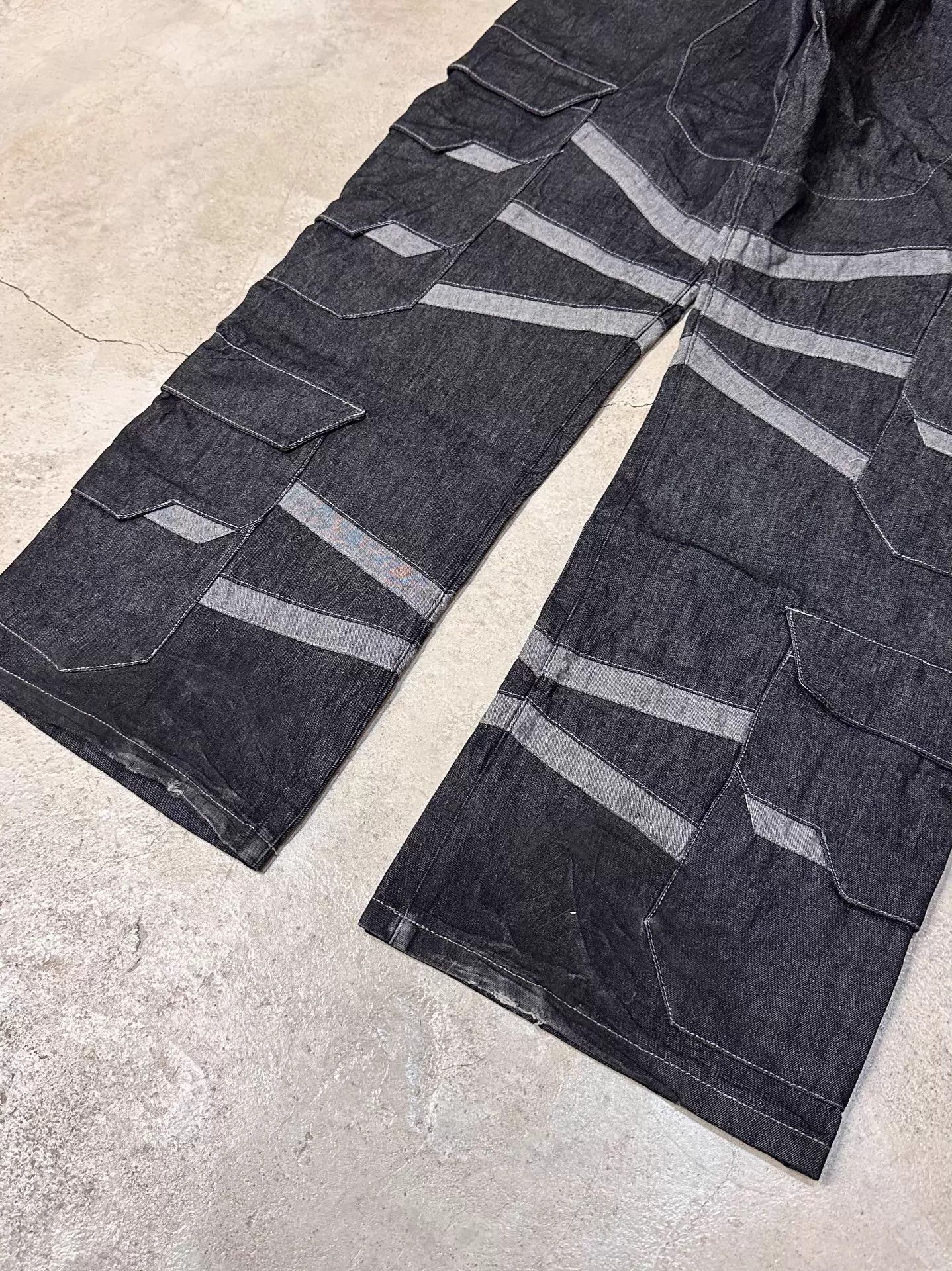 Other 90s cyberdog vintage cargo jeans straps wide leg slick Size US 34 / EU 50 - 7 Thumbnail