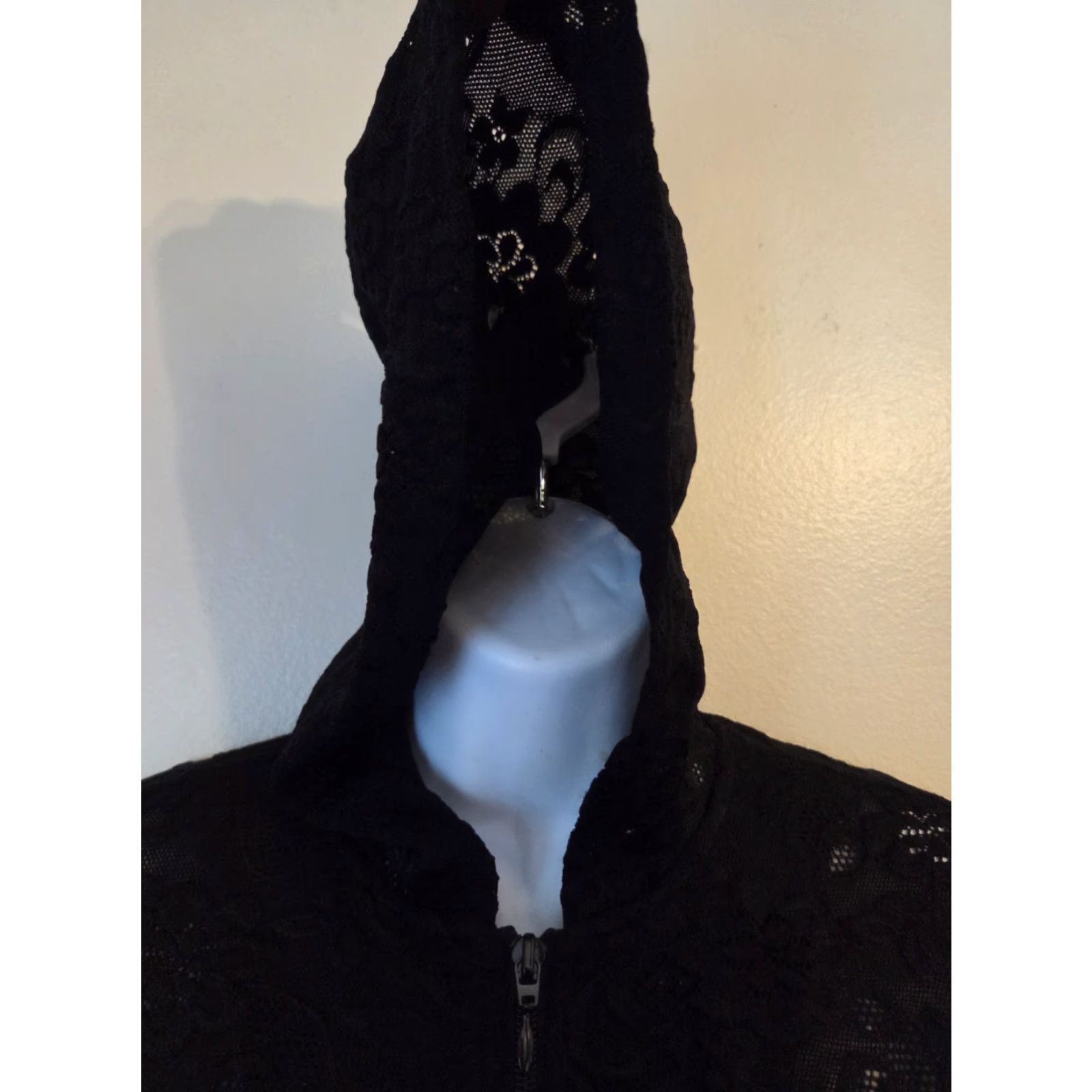 Vintage VINTAGE Chico's Design Black Lace Full Zip Hoodie Jacket Size 0 Small Size XS / US 0-2 / IT 36-38 - 2 Thumbnail