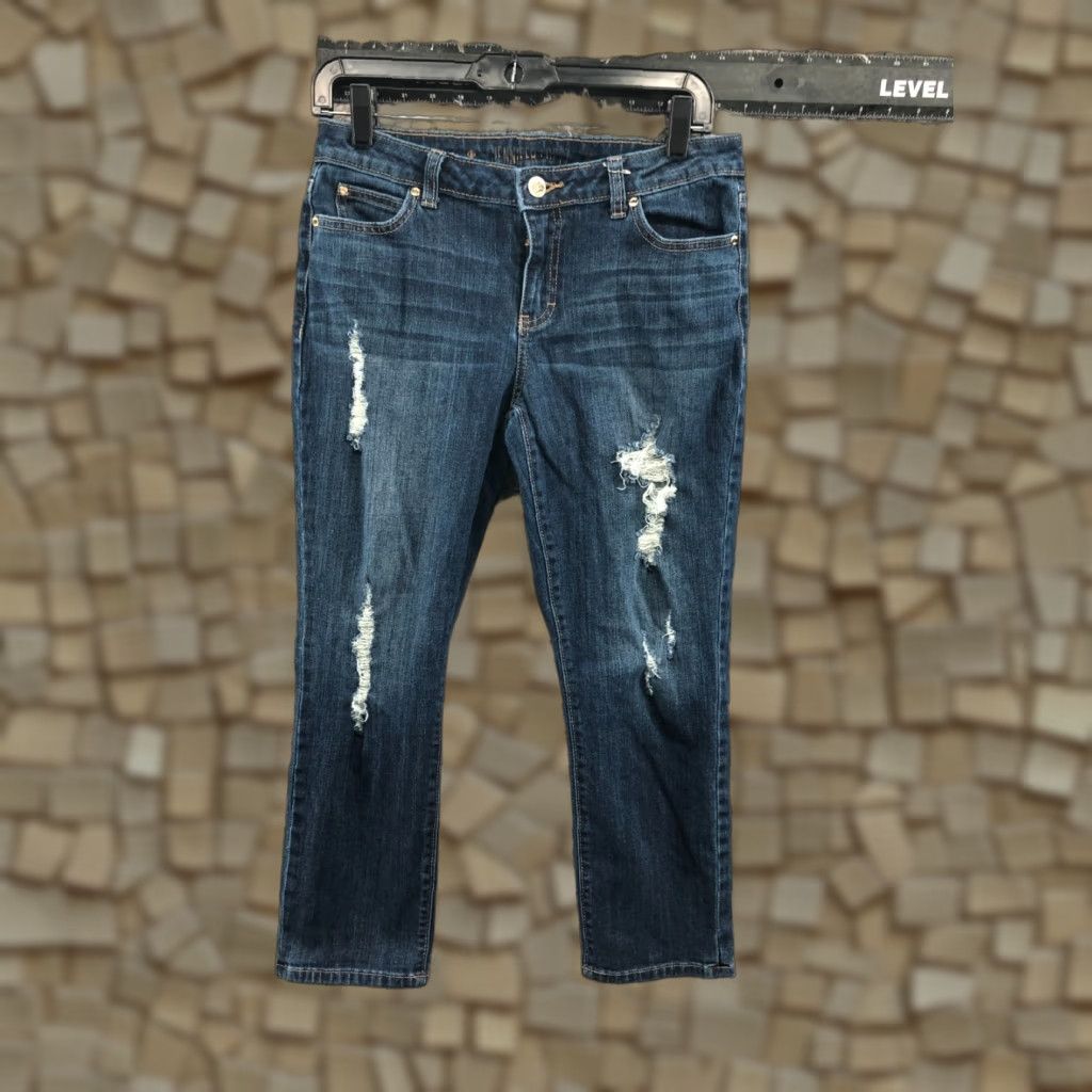 Vintage Jennifer Lopez Capri Jeans Womens Medium Blue Wash Size 6 Size 28" / US 6 / IT 42 - 1 Thumbnail