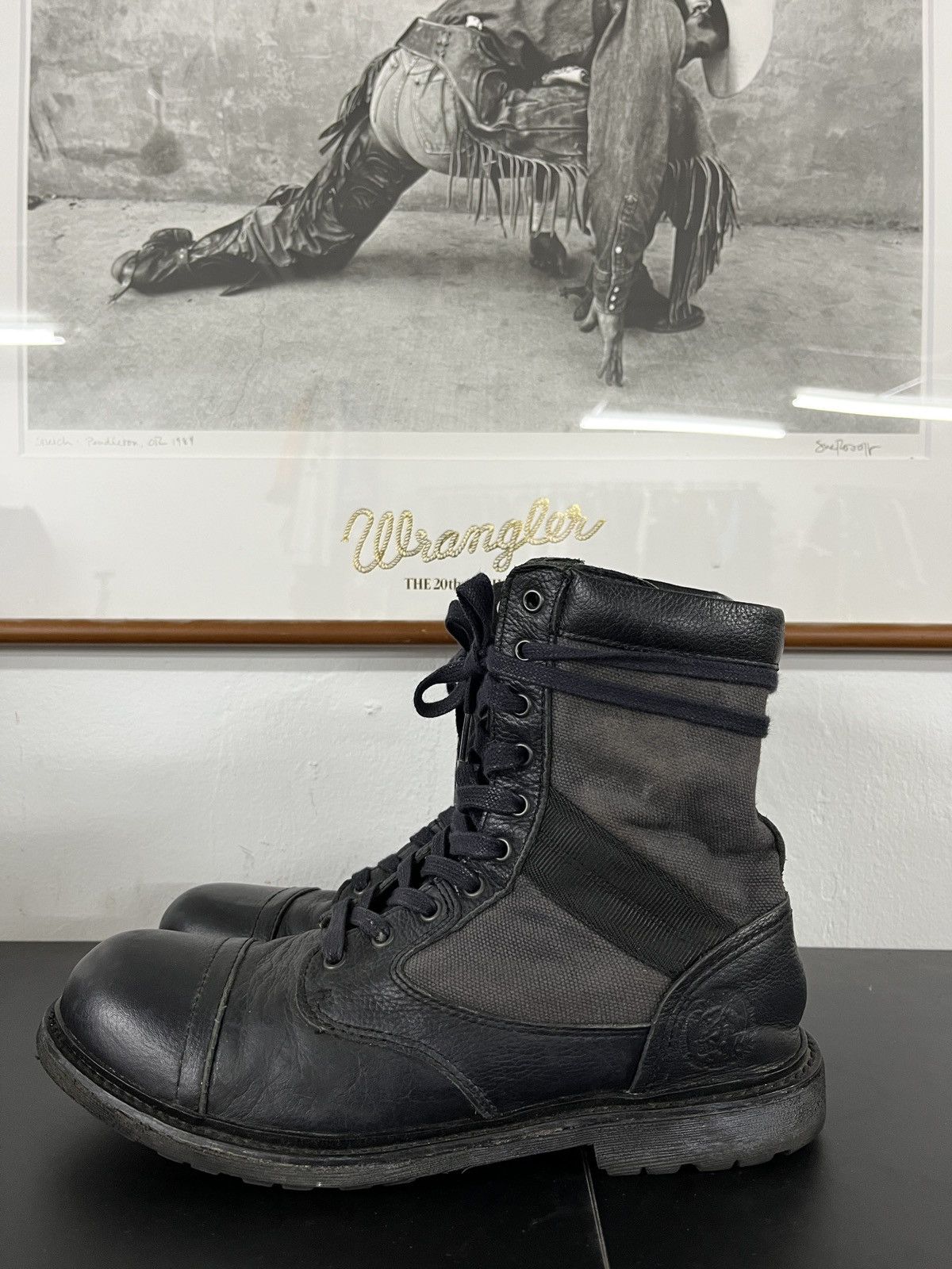 Diesel Diesel Leather Guidi AS 98 Style Combat Steel Toe Boots Size US 8.5 / EU 41-42 - 23 Thumbnail