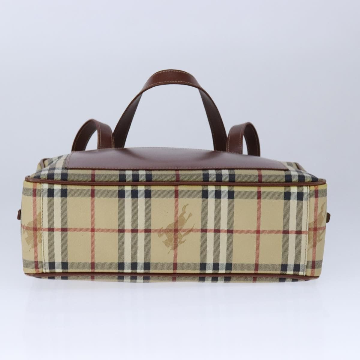 Burberry Burberry Nova Check Hand Bag Pvc Leather Beige Size ONE SIZE - 5 Thumbnail