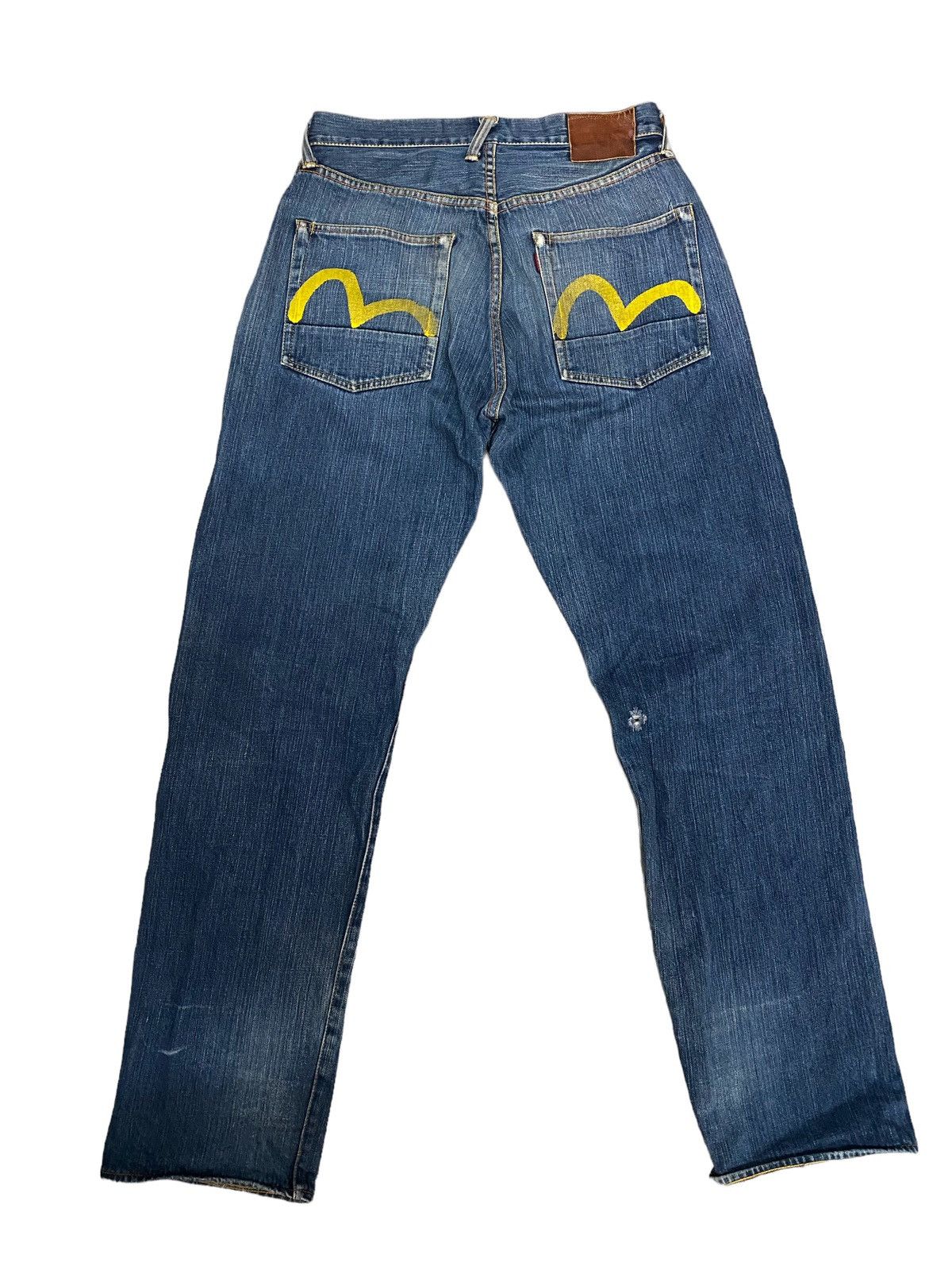 image of Distressed Denim x Evisu Offervintage Evisu Japanese Distress Denim Jeans in Blue, Men's (Size 31)