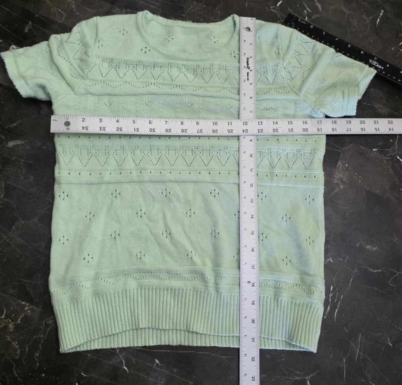 Unknown London Vintage Style Green & Light Blue Knit Sweaters Small Size S Size S / US 4 / IT 40 - 8 Thumbnail