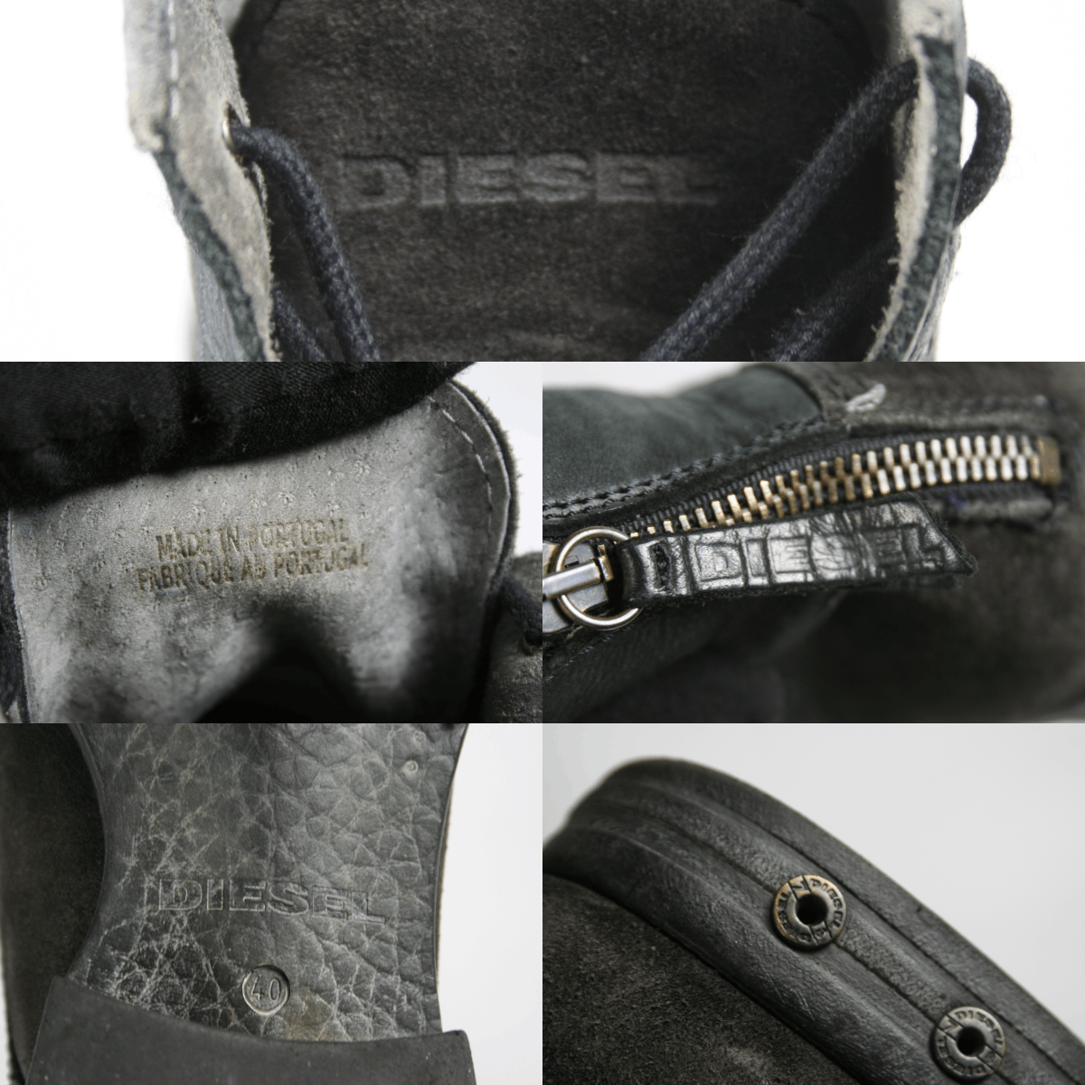 Diesel Biker Boa Vista Chron Zip Ankle Boots Size US 7 / EU 40 - 12 Thumbnail