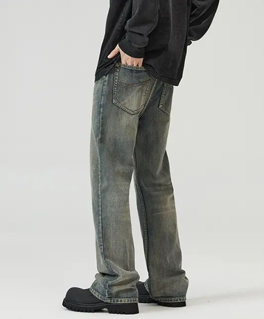 VIBE American high street washed loose flared distressed jeans Size US 32 / EU 48 - 4 Thumbnail