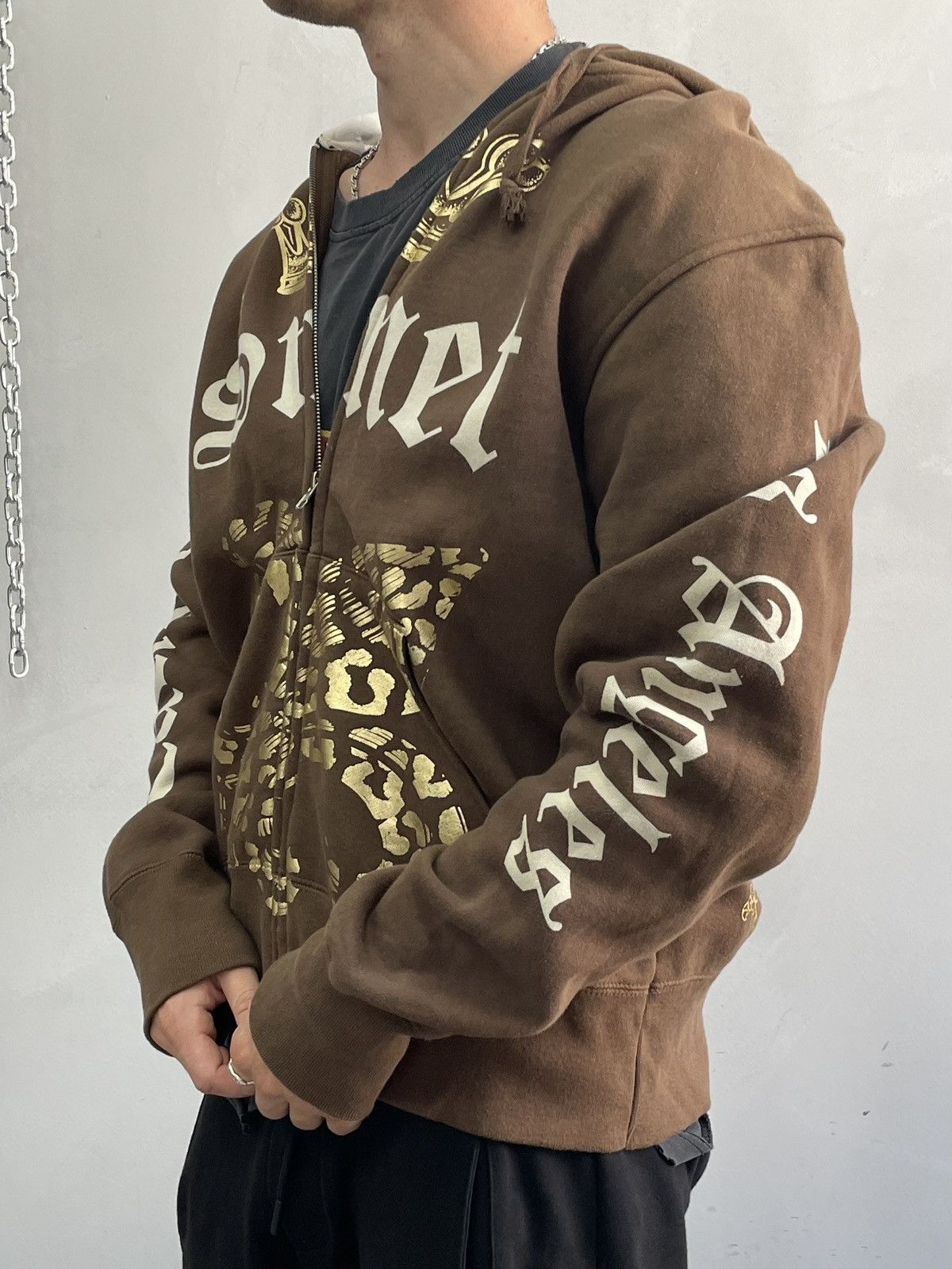 Christian Audigier Ed Hardy by christian audigier Hoodie Y2K Brown Smet Logo Size US L / EU 52-54 / 3 - 1 Thumbnail