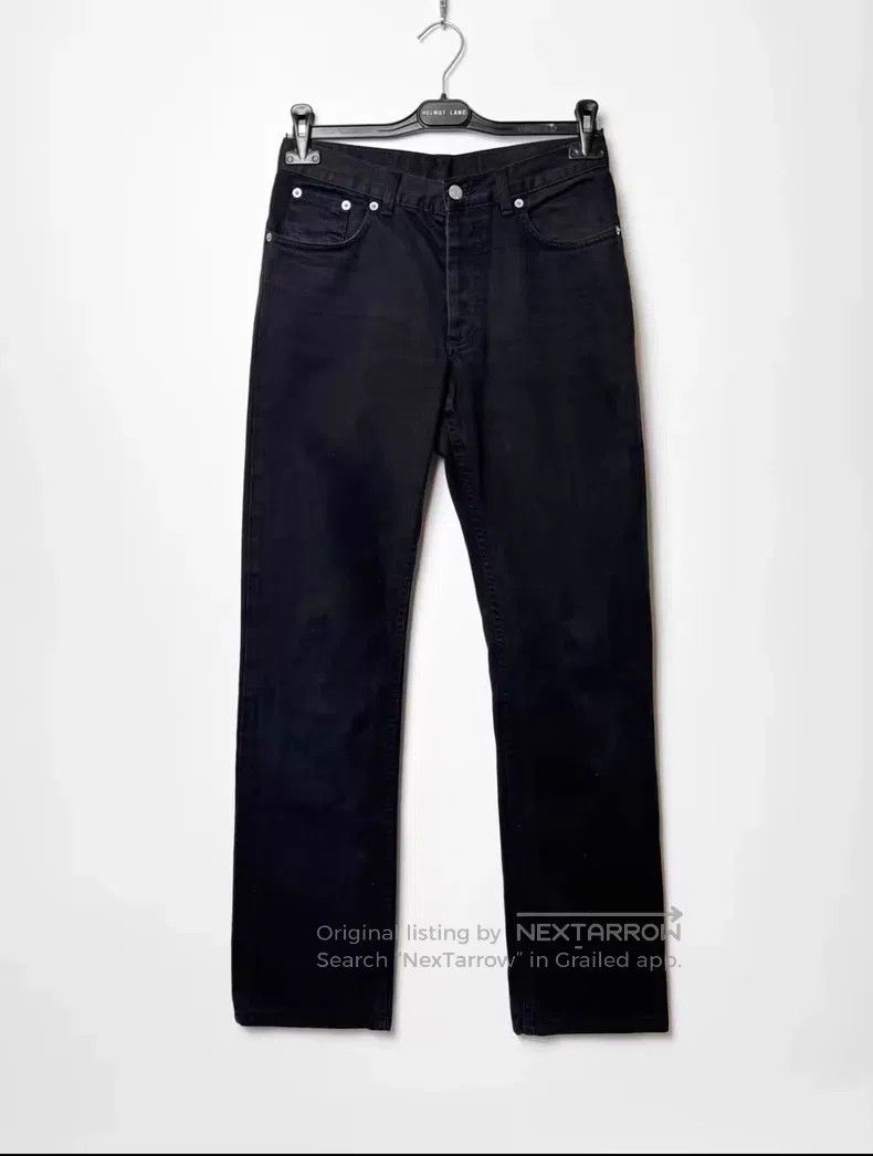 Helmut Lang Helmut Lang Silver buckle black bull denim jeans Size US 29 - 1 Thumbnail