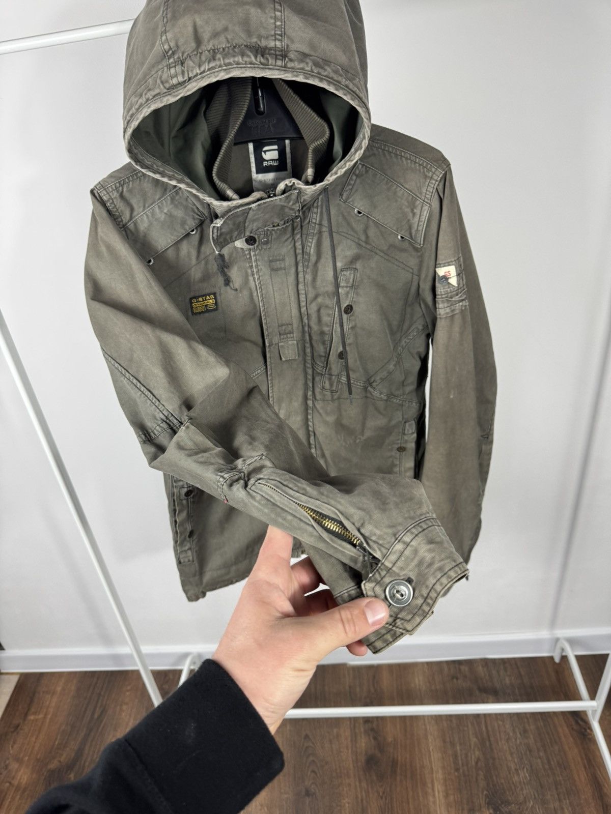 G-Star G Star RAW Military Field Jacket Distressed Hooded Utility M Size US M / EU 48-50 / 2 - 7 Thumbnail