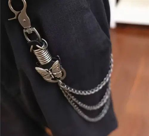 Jewelry Punk Waist Pants Chain Wallet Chain Skull Keychain Size ONE SIZE - 6 Thumbnail