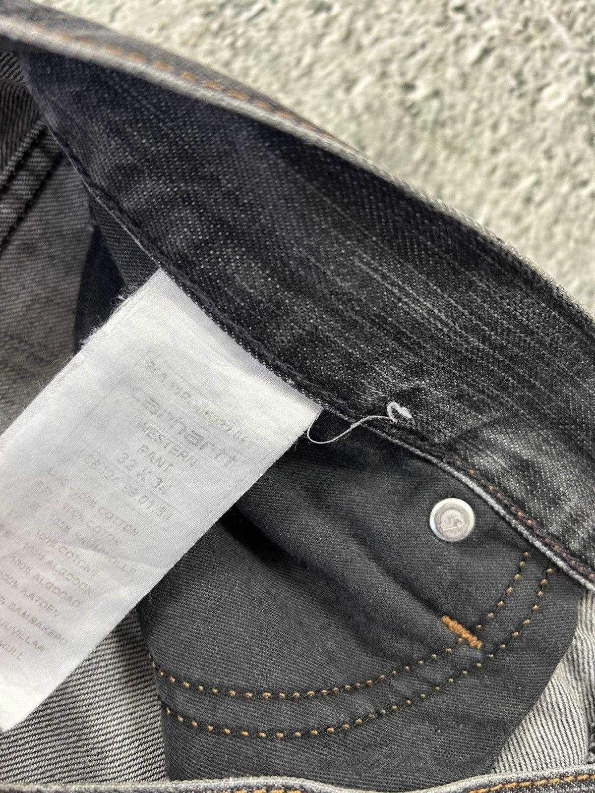 Carhartt × Vintage Carhartt jeans Western pant workwear vintage pants dark grey Size US 32 / EU 48 - 8 Thumbnail