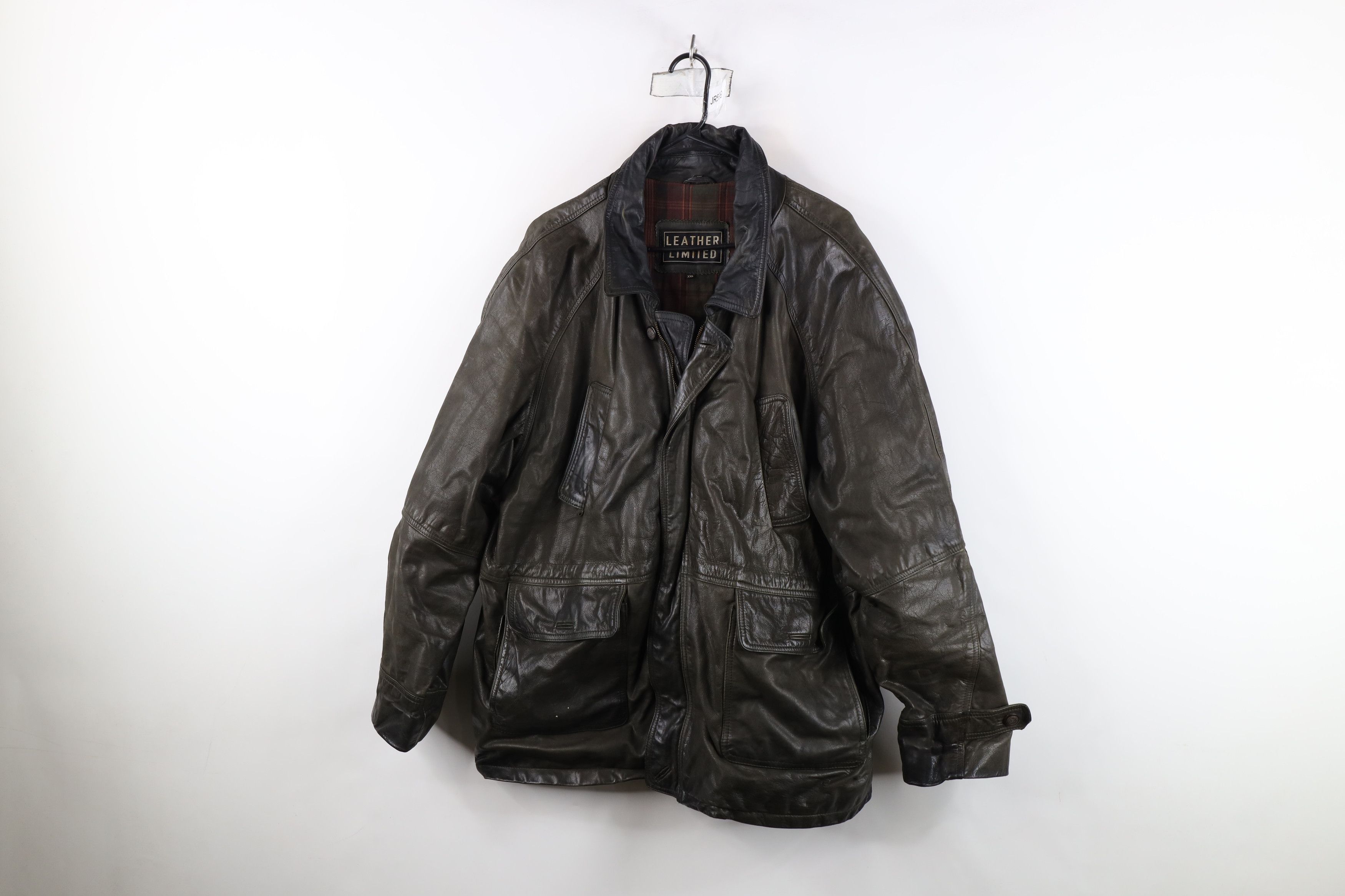 Vintage Vintage 90s Streetwear Lined Leather Chore Barn Jacket Size US XXL / EU 58 / 5 - 1 Thumbnail