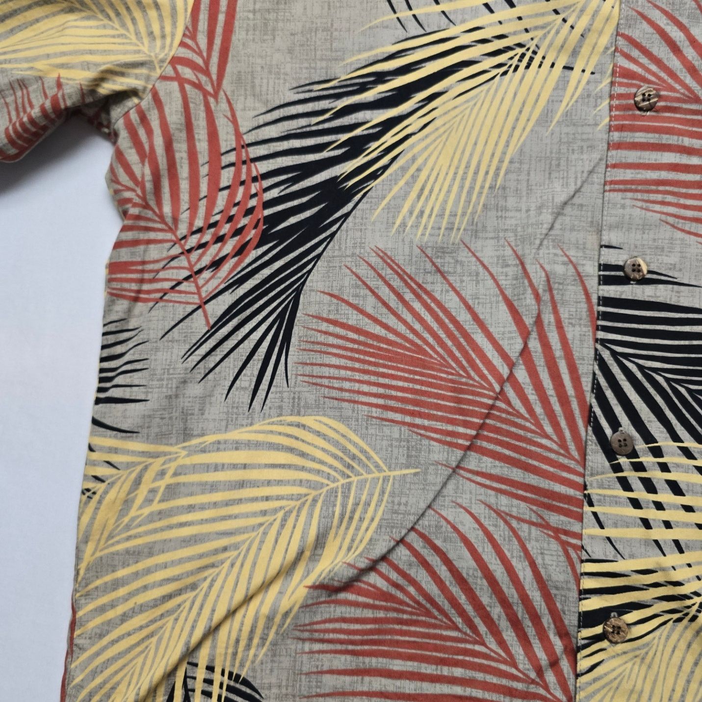 Vintage Hawaiian Islands L Brown Palm Tree Leaf Print Tropical Shirt Size US L / EU 52-54 / 3 - 3 Thumbnail