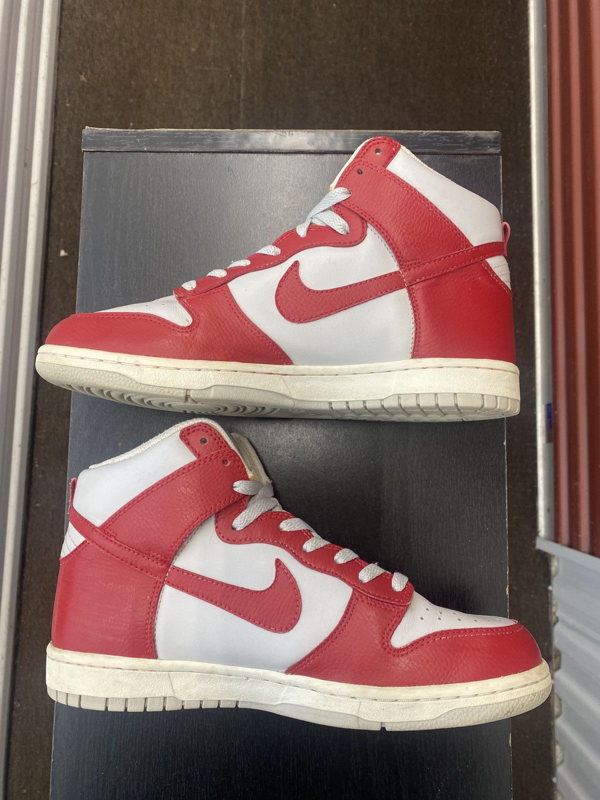 Nike × Vintage Size 9.5 - Nike Dunk High Gym Red Neutral Grey Sail Size US 9.5 / IT 39.5 - 4 Thumbnail