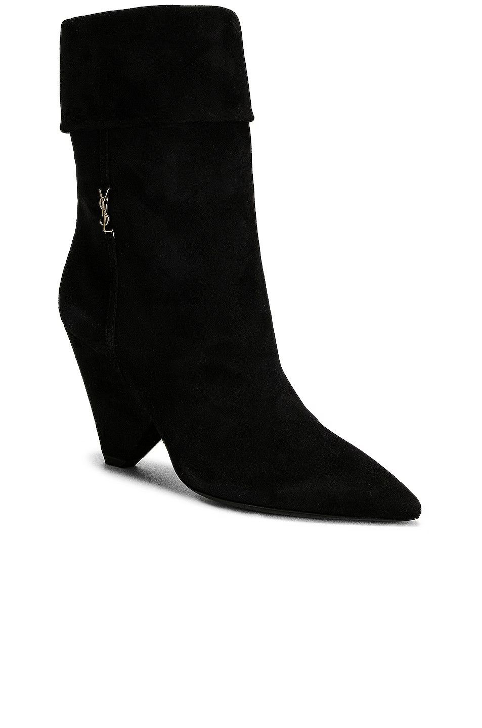 Saint Laurent Paris o1bcso1str1224 Niki Booties In Suede in Black Size US 6 / IT 36 - 2 Thumbnail