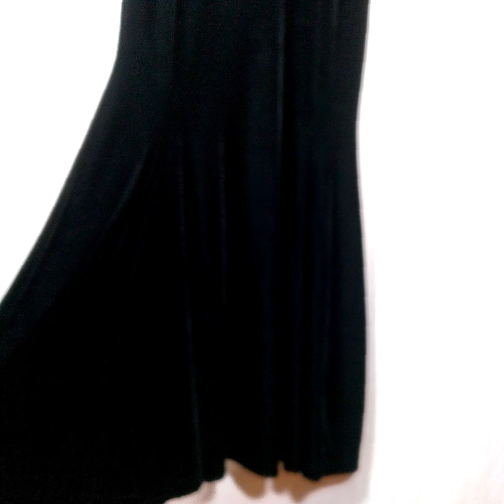 Velour Valerie Stevens Dress Maxi Long Sleeve Black Velour Gothic Whimsigoth Vampire 8 Womens Regular Long Dress, 59.5" Size M / US 6-8 / IT 42-44 - 5 Thumbnail