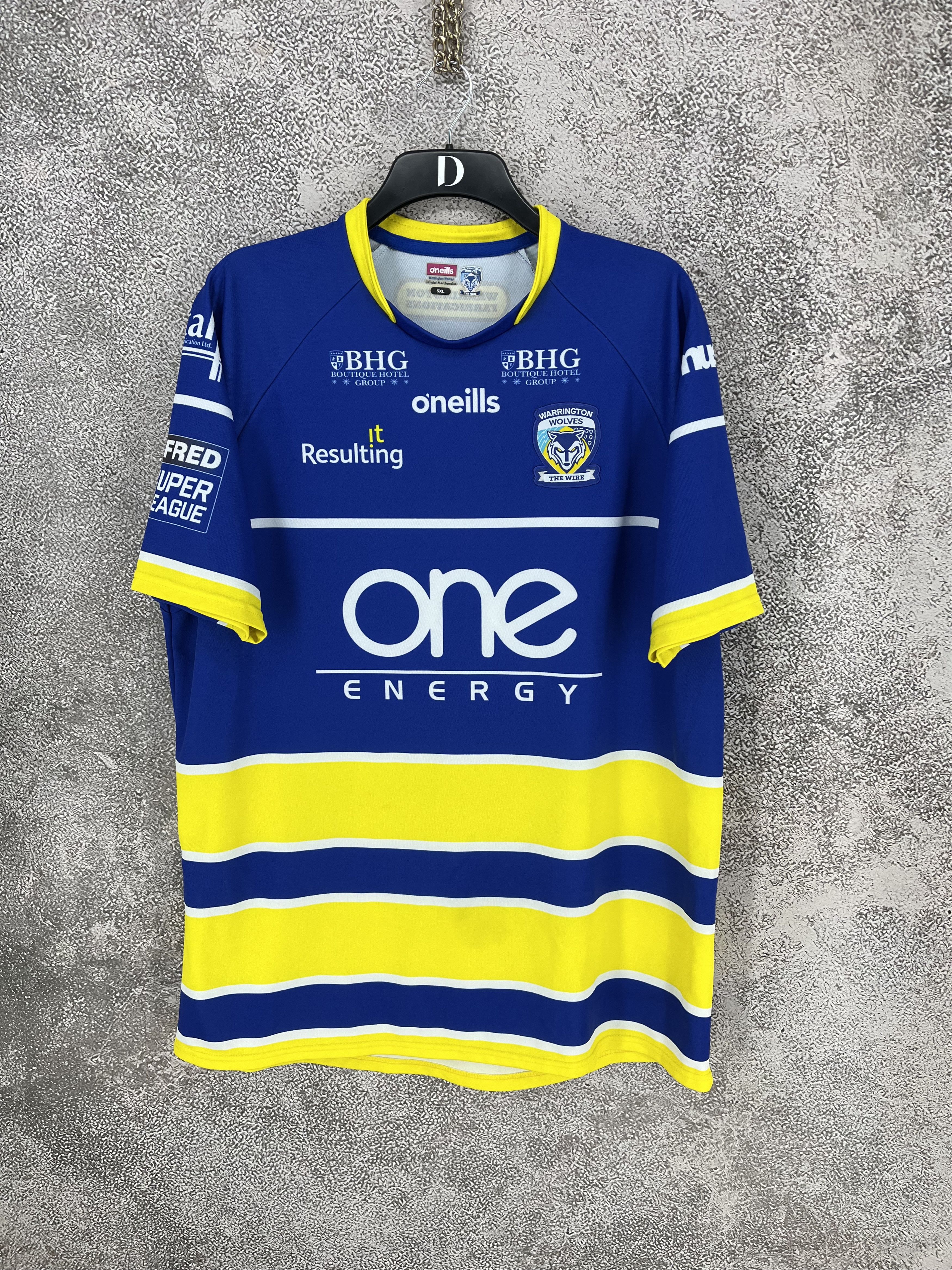 O'Neills WARRINGTON WOLVES HOME SHIRT ONEILLS JERSEY RUGBY SIZE 5XL Size US XXL / EU 58 / 5 - 1 Thumbnail