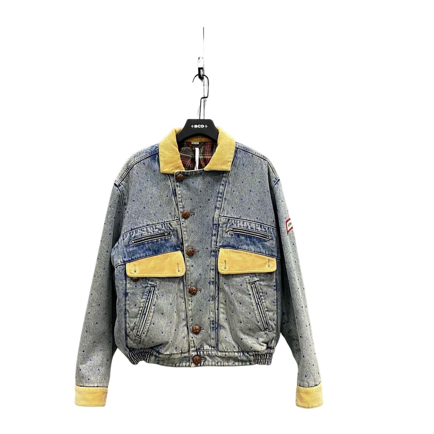 Gucci Gucci Studded Corduroy Trim Denim Jacket 50 Size US M / EU 48-50 / 2 - 1 Thumbnail