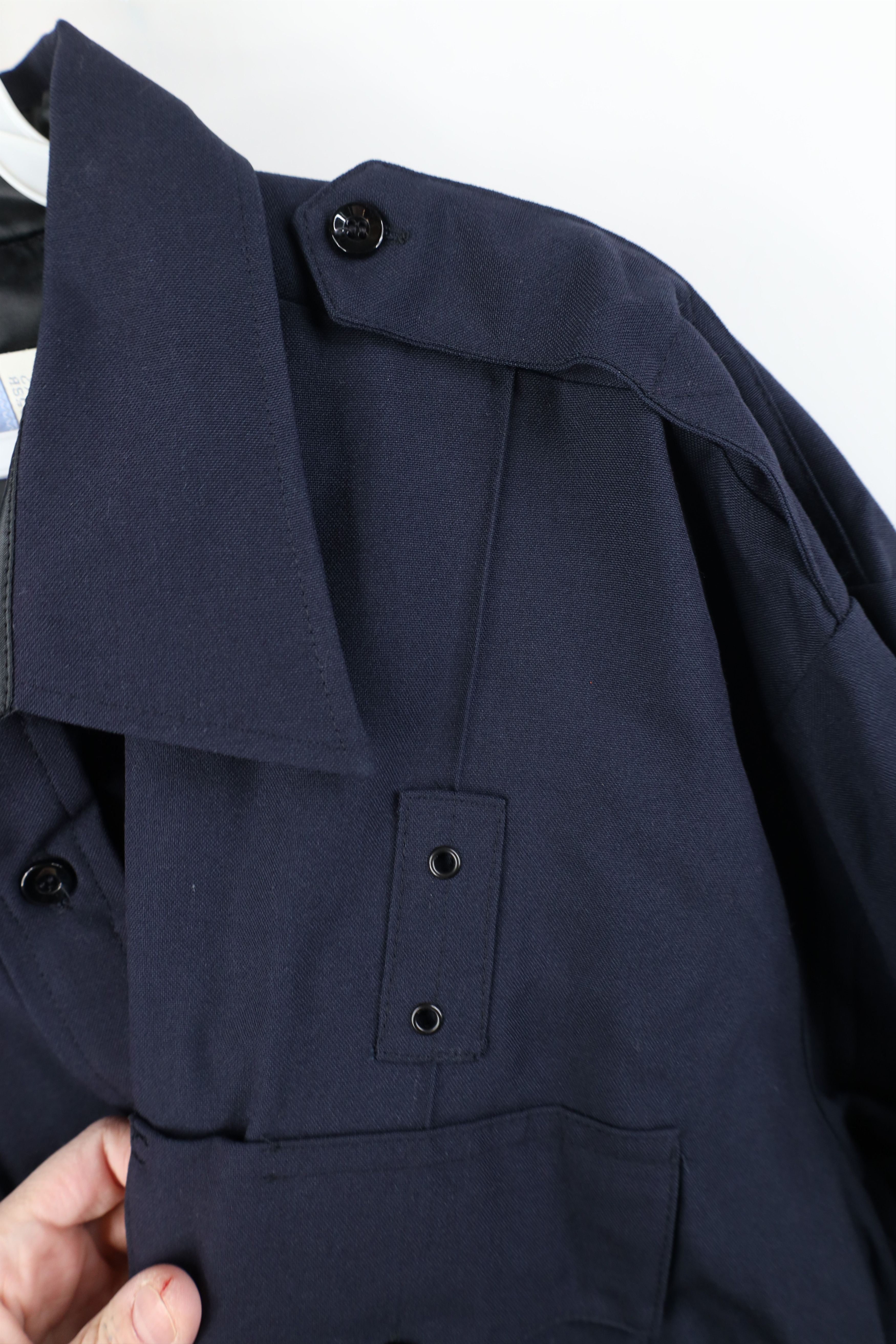 Vintage Vintage 70s Military Gabardine Knit Button Shirt Blue USA Size US M / EU 48-50 / 2 - 4 Thumbnail