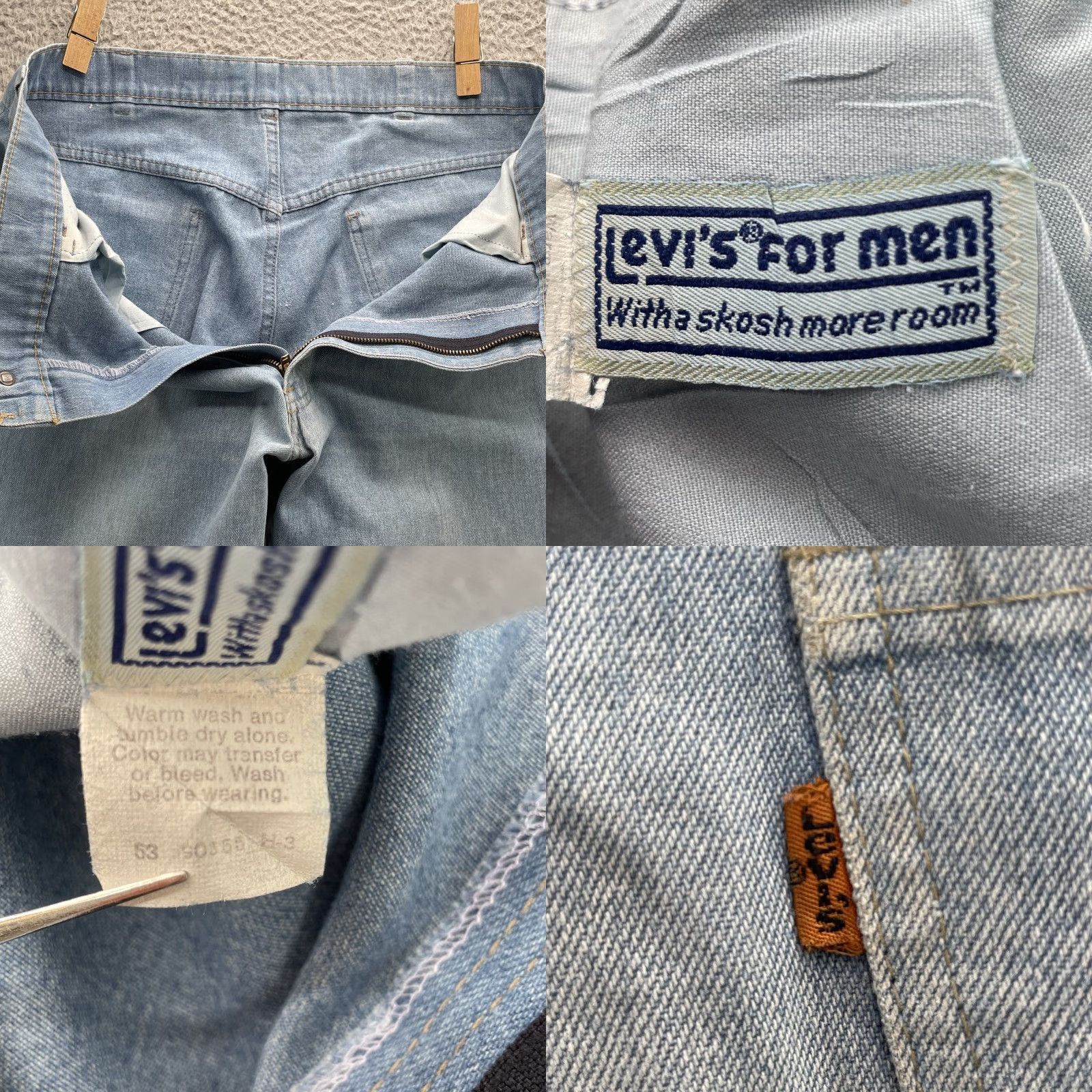 Levi's VTG Levi's Jeans 33x33 Orange Tab 70's Western USA Levi's With a Skosh More Room 90s Cowboy Vintage Jeans Mens Regular Blue 33" Size US 33 - 8 Thumbnail
