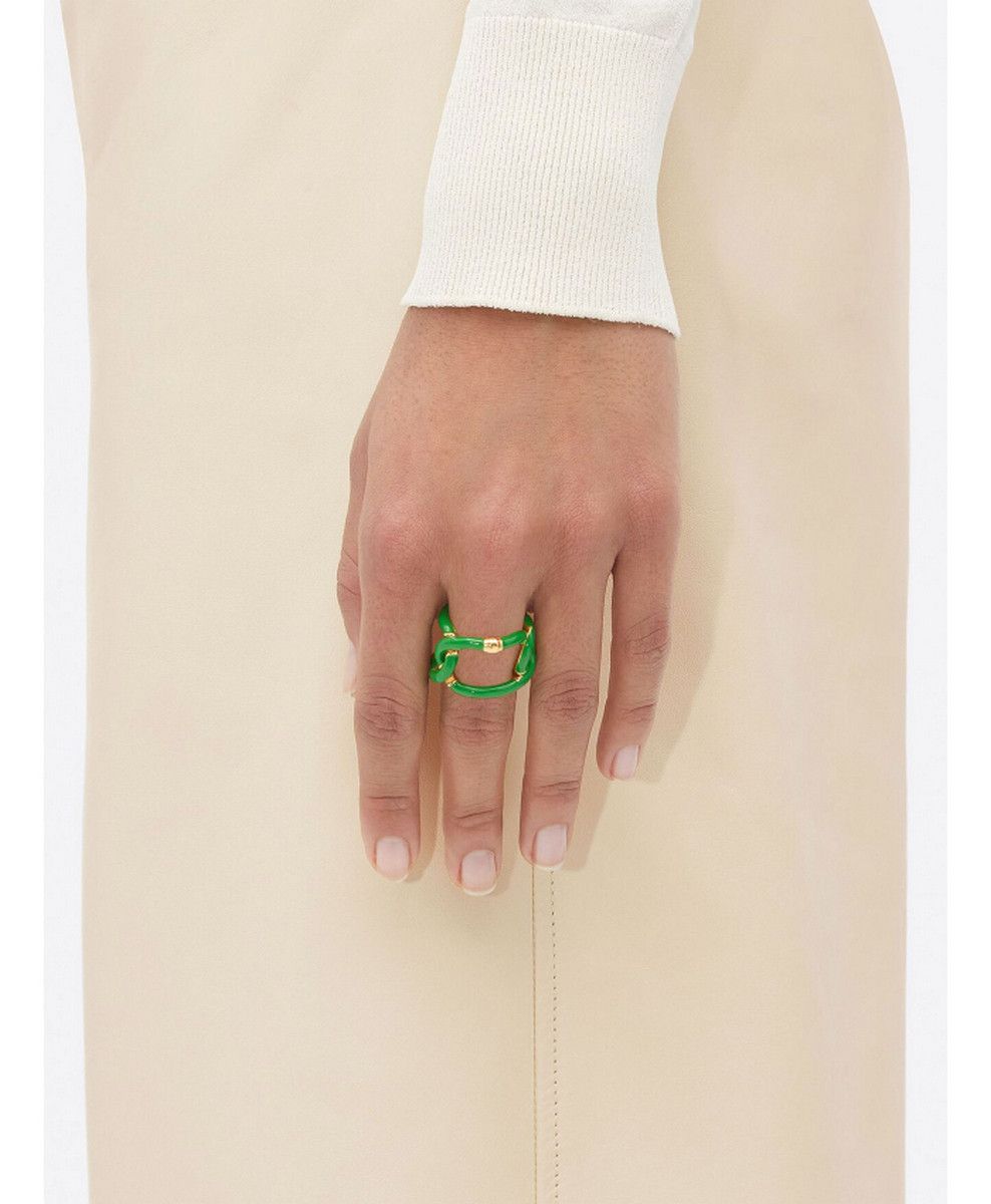 Bottega Veneta BOTTEGA VENETA Chains green gold plated silver ring 7 / 15 q Size ONE SIZE - 3 Thumbnail