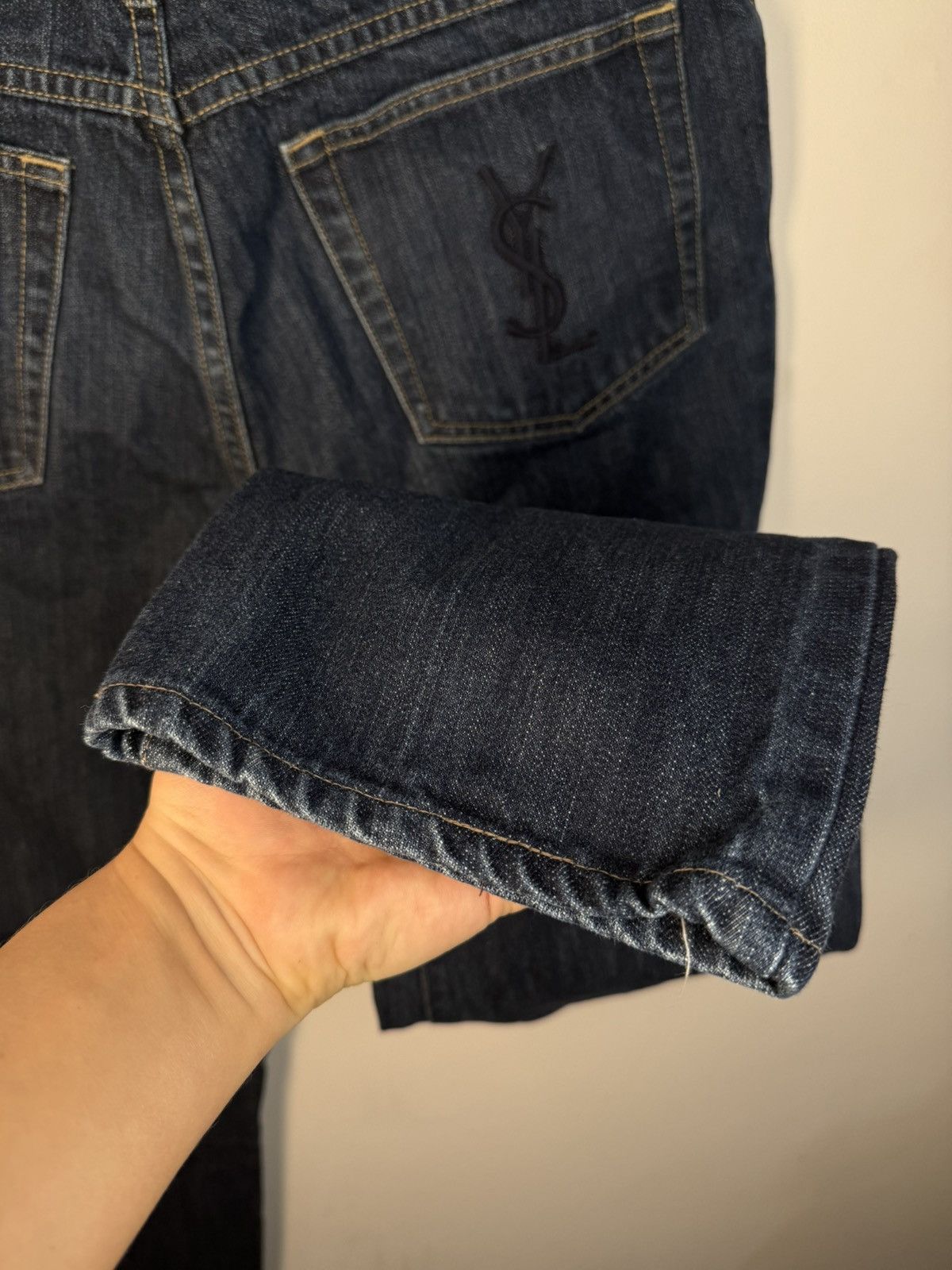 Yves Saint Laurent 34x30 YSL Jeans Denim Pants Indigo Selvedge Vintage Yves Size US 34 / EU 50 - 17 Thumbnail