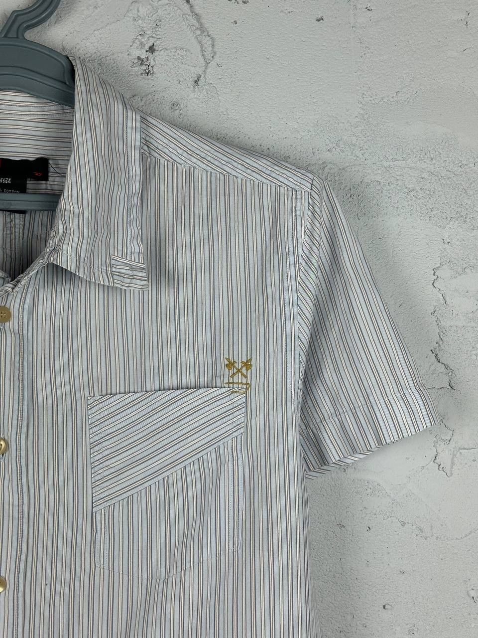 Diesel × Japanese Brand Diesel Retro Y2k Denim Short Sleeve Shirt Hip Hop Size US XL / EU 56 / 4 - 4 Thumbnail