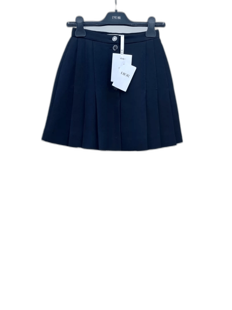 Dior Dior Pleated Wool Short Skirt with Stars Size US 34 / EU 50 - 1 Thumbnail
