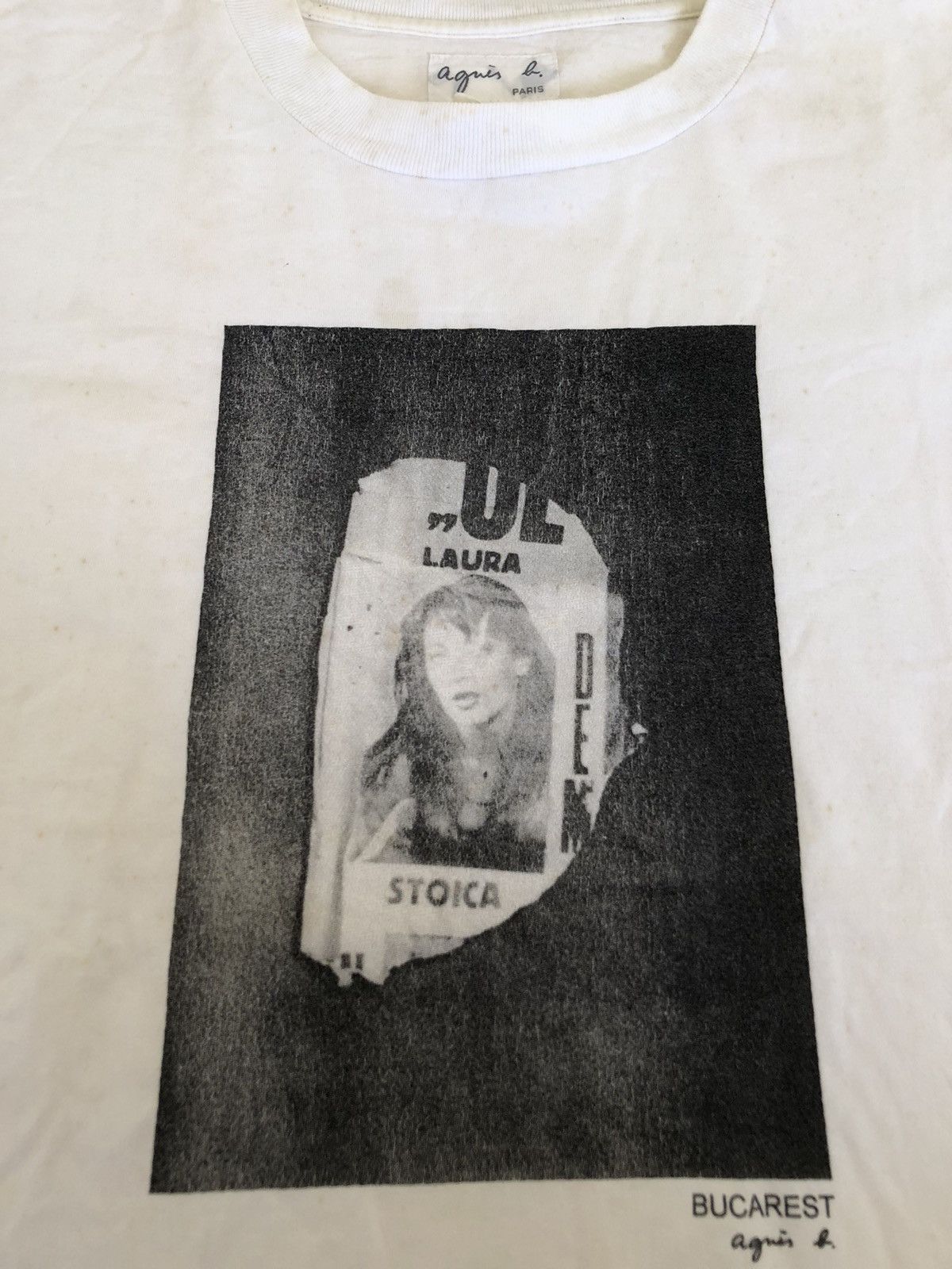 Designer × Vintage × agnes b. Vintage Agnes B Tshirt Laura Stoica Poster Design Bucarest Size US M / EU 48-50 / 2 - 2 Thumbnail