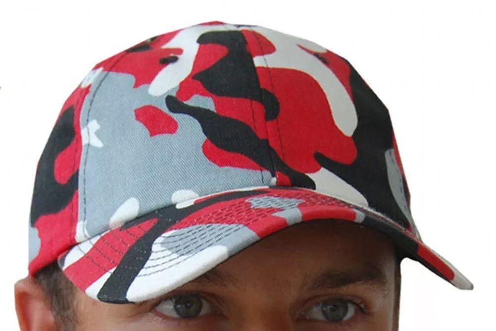 Other Baseball Cap - Adjustable - Red/White/Gray/Black Pattern Size ONE SIZE - 4 Thumbnail