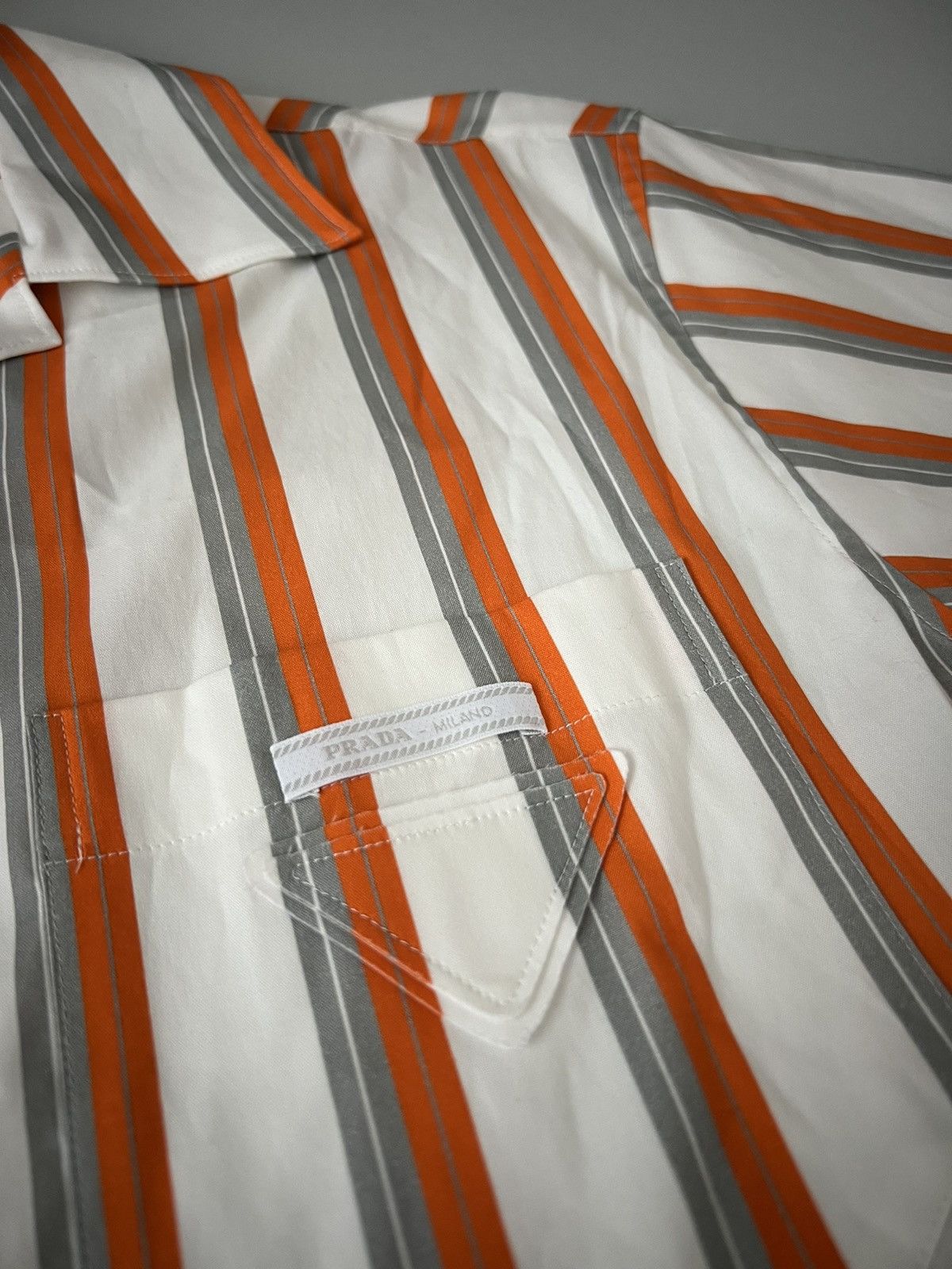 Prada Prada Orange Double Match poplin shirt Size US S / EU 44-46 / 1 - 7 Thumbnail