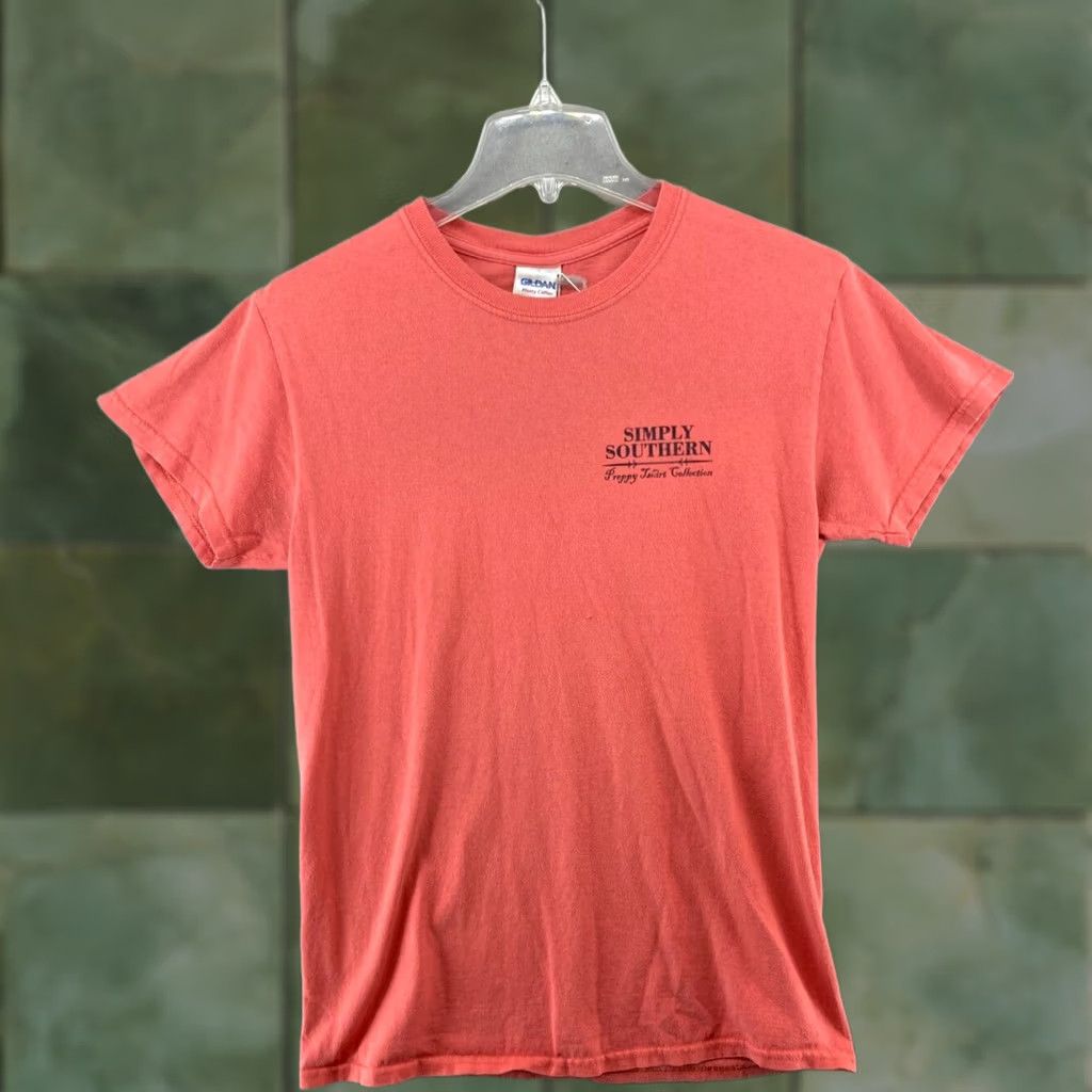 Pinko Simply Southern T-Shirt Womens Large Pink Bows and Boots Short Sleeve Cap Sleeve Crew Neck Cotton Size L / US 10 / IT 46 - 1 Thumbnail