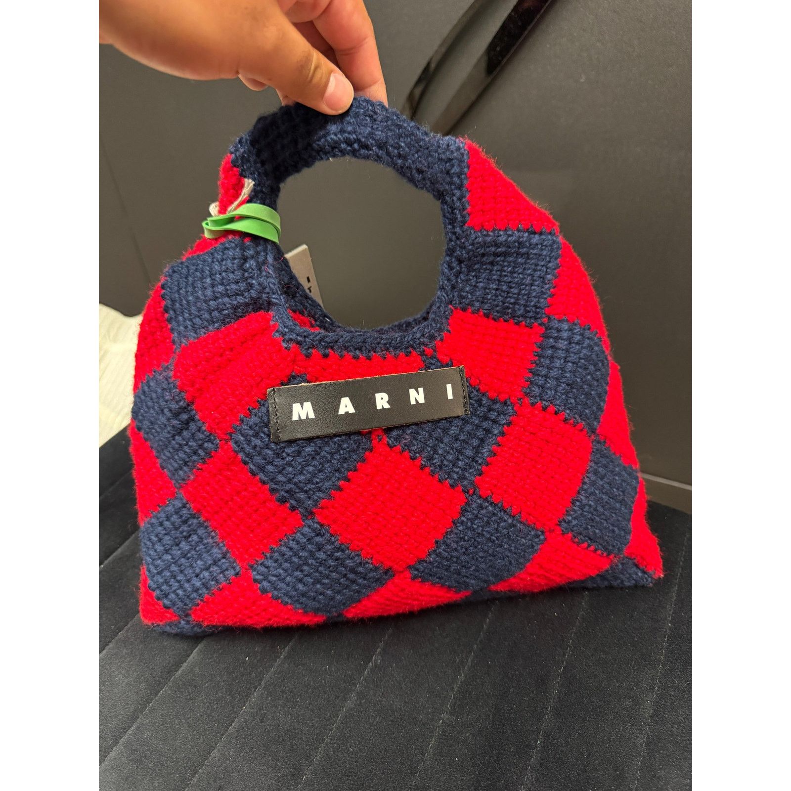 Marni Marni Checkered Bag Navy/Red Size ONE SIZE - 1 Thumbnail