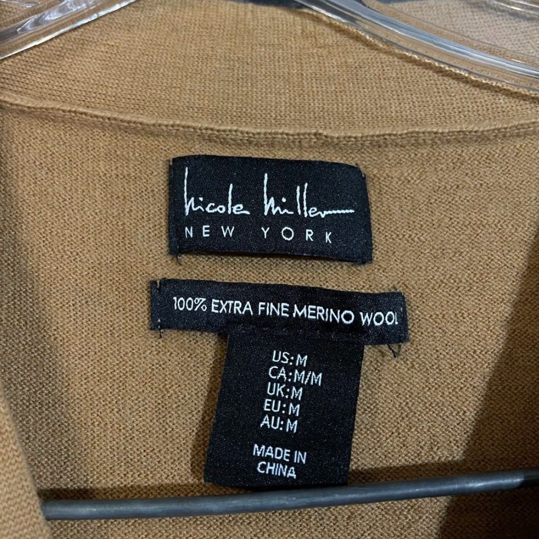 Nicole Miller Nicole Miller Brown 100% Extra Fine Merino Wool Pullover Sweater Women's Medium Size M / US 6-8 / IT 42-44 - 2 Thumbnail