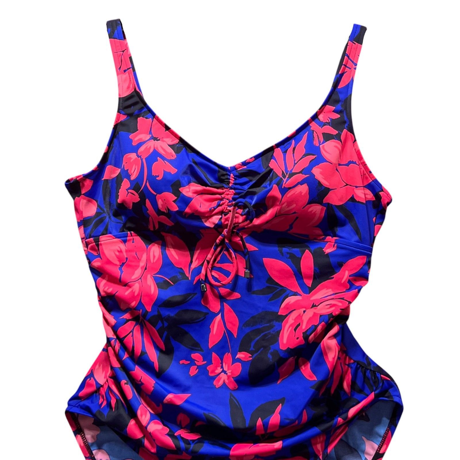 Other Aqua Green - Women's UPF 50 Cinch -Front One Piece Swimsuit- Size ONE SIZE - 19 Thumbnail