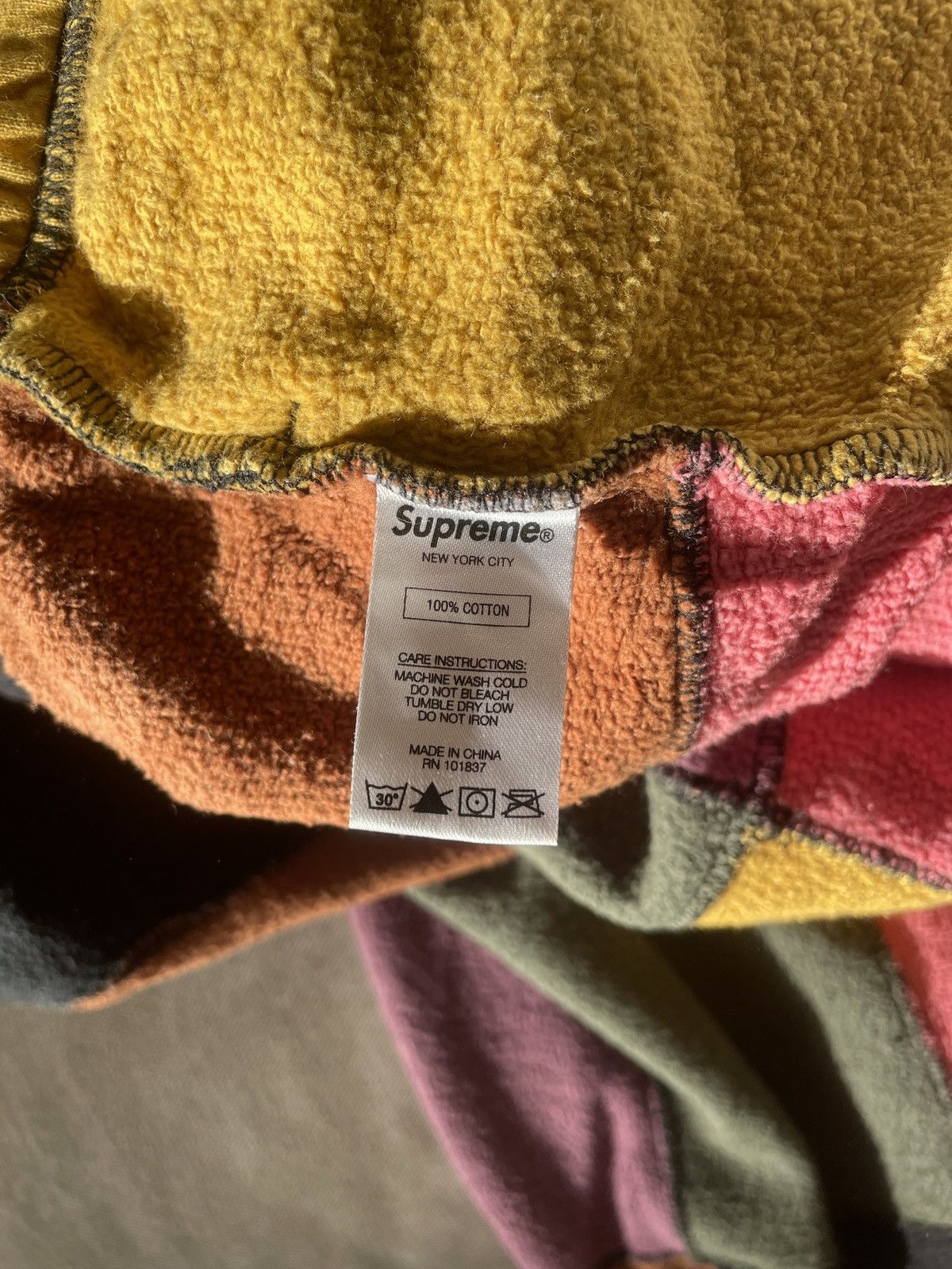 Supreme Supreme FW 17 patchwork Multicolour trackpants in black Size US 32 / EU 48 - 7 Thumbnail